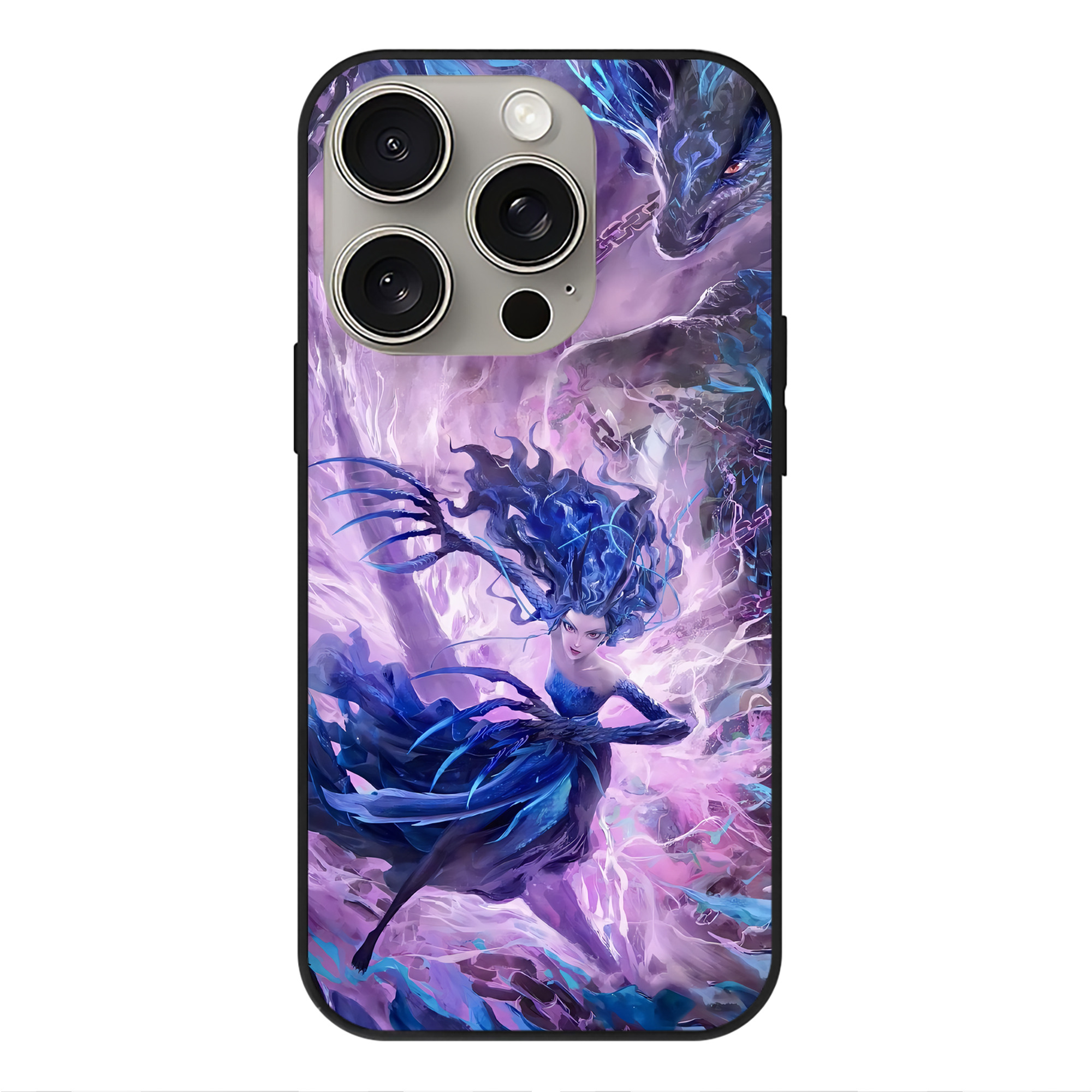 （画像用） Ne Zha 2 ナタ 魔童の大暴れ 【iPhone15Pro対応】スマホケース 耐衝撃＆黄変防止 背面ガラス