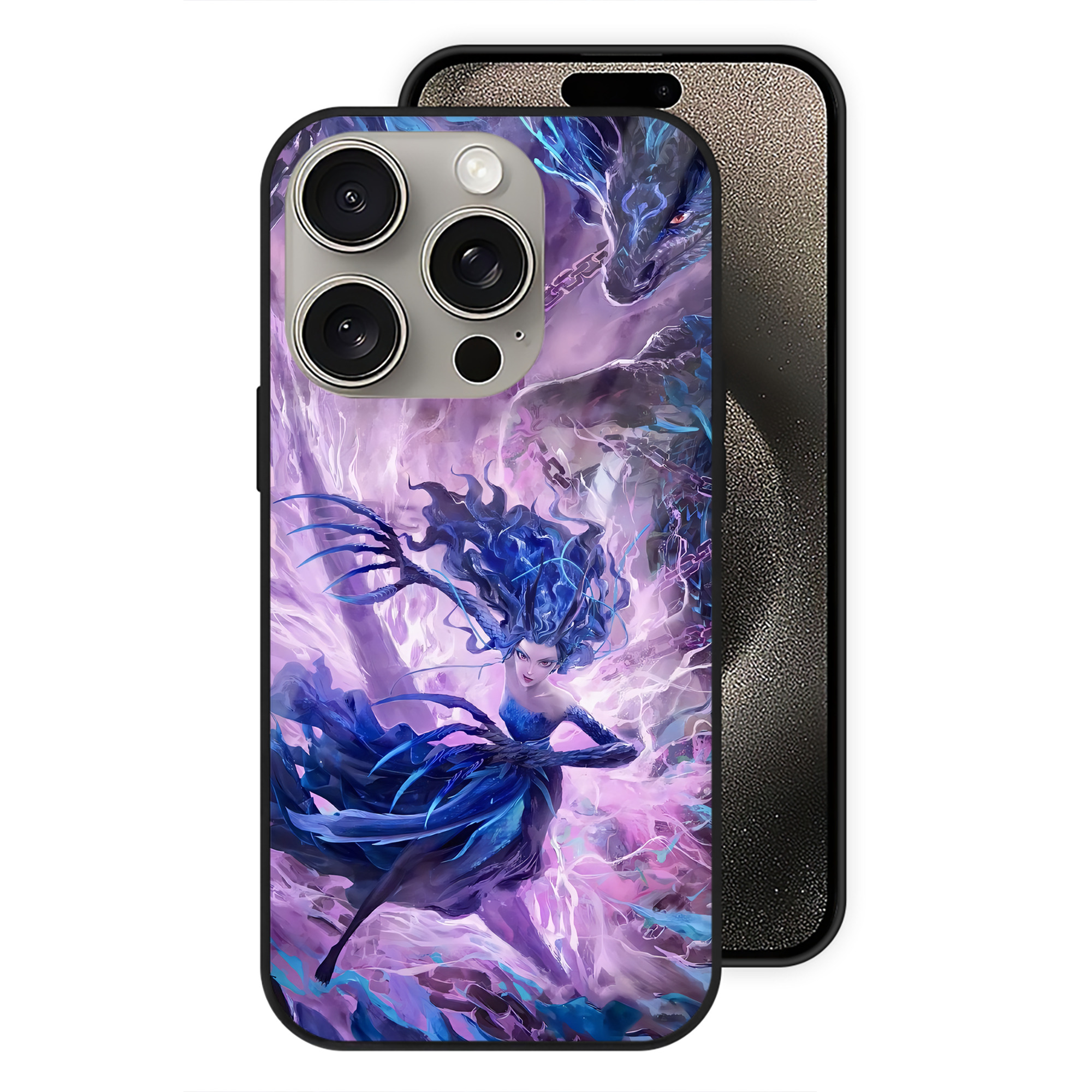 （画像用） Ne Zha 2 ナタ 魔童の大暴れ 【iPhone15Pro対応】スマホケース 耐衝撃＆黄変防止 背面ガラス