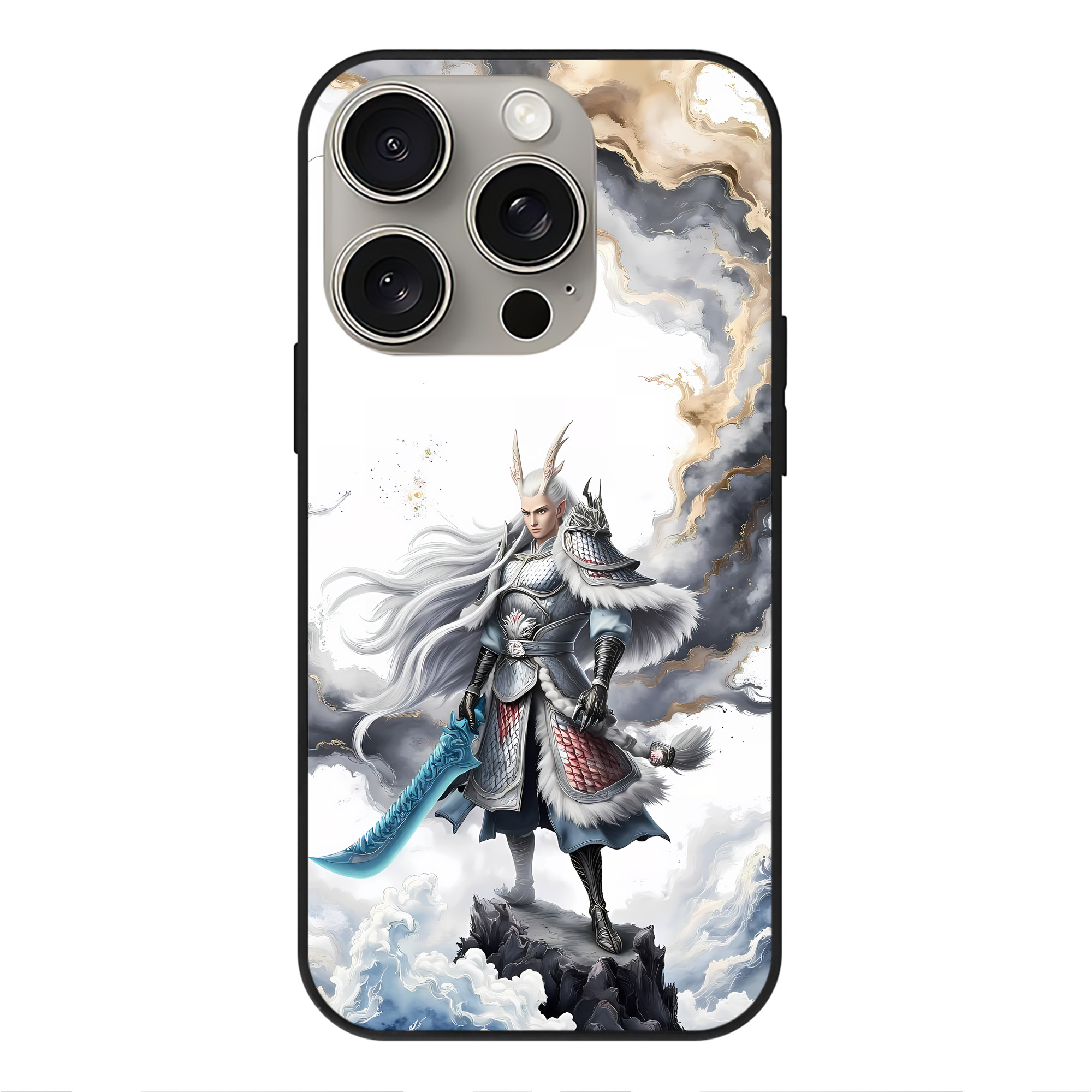 （画像用） Ne Zha 2 ナタ 魔童の大暴れ 【iPhone15Pro対応】スマホケース 耐衝撃＆黄変防止 背面ガラス