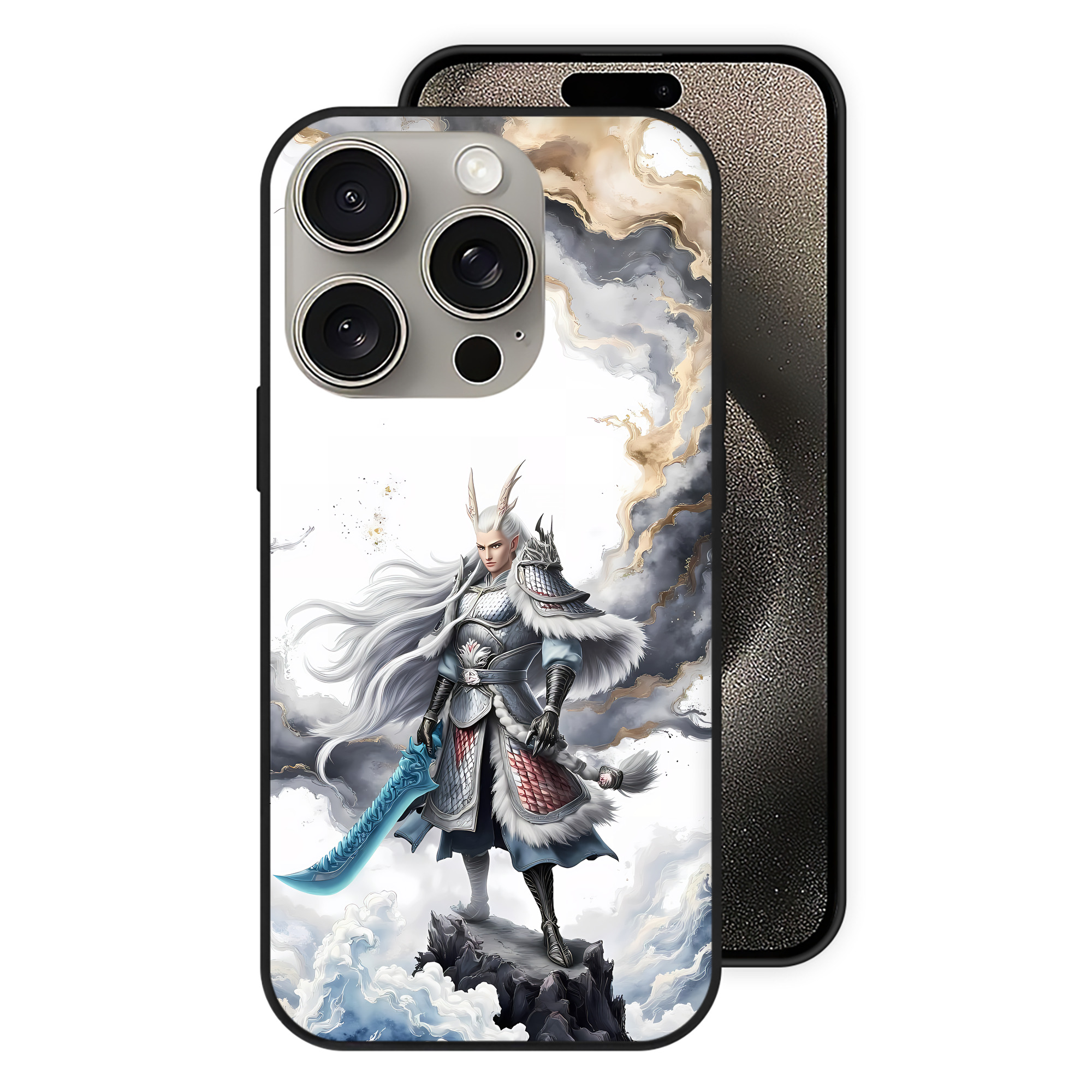 （画像用） Ne Zha 2 ナタ 魔童の大暴れ 【iPhone15Pro対応】スマホケース 耐衝撃＆黄変防止 背面ガラス