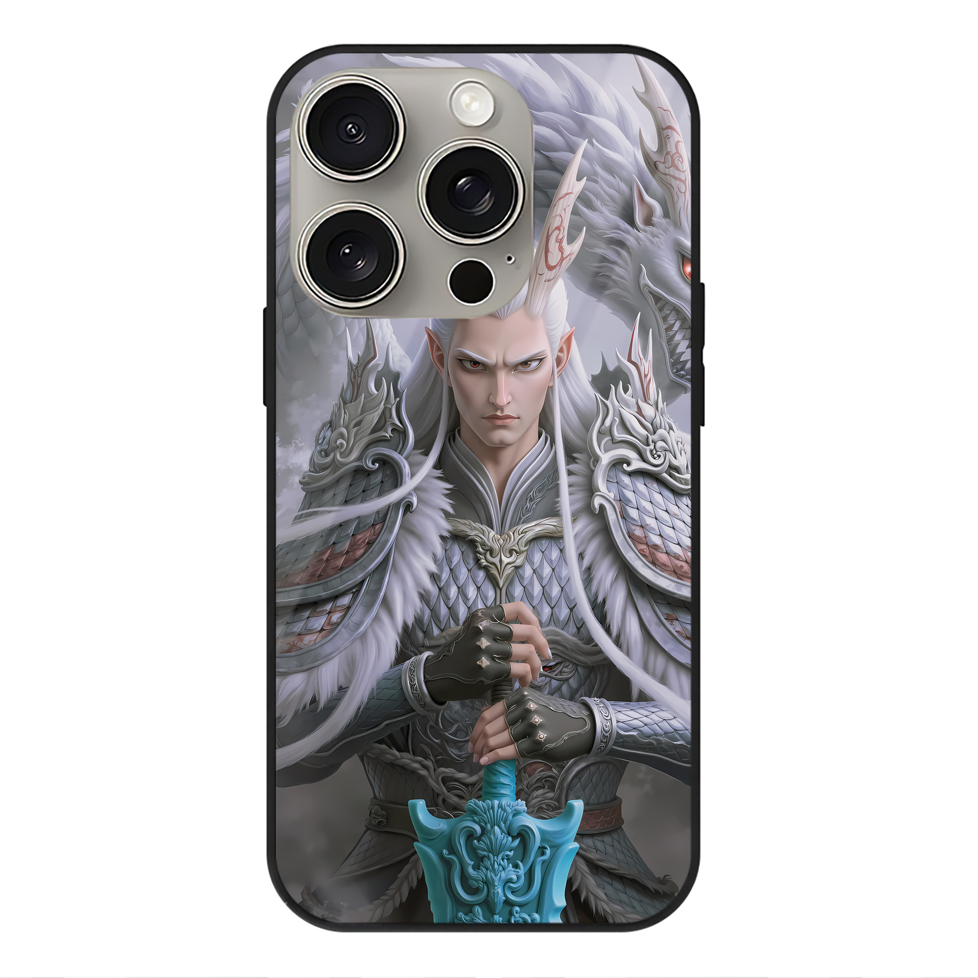 （画像用） Ne Zha 2 ナタ 魔童の大暴れ 【iPhone15Pro対応】スマホケース 耐衝撃＆黄変防止 背面ガラス