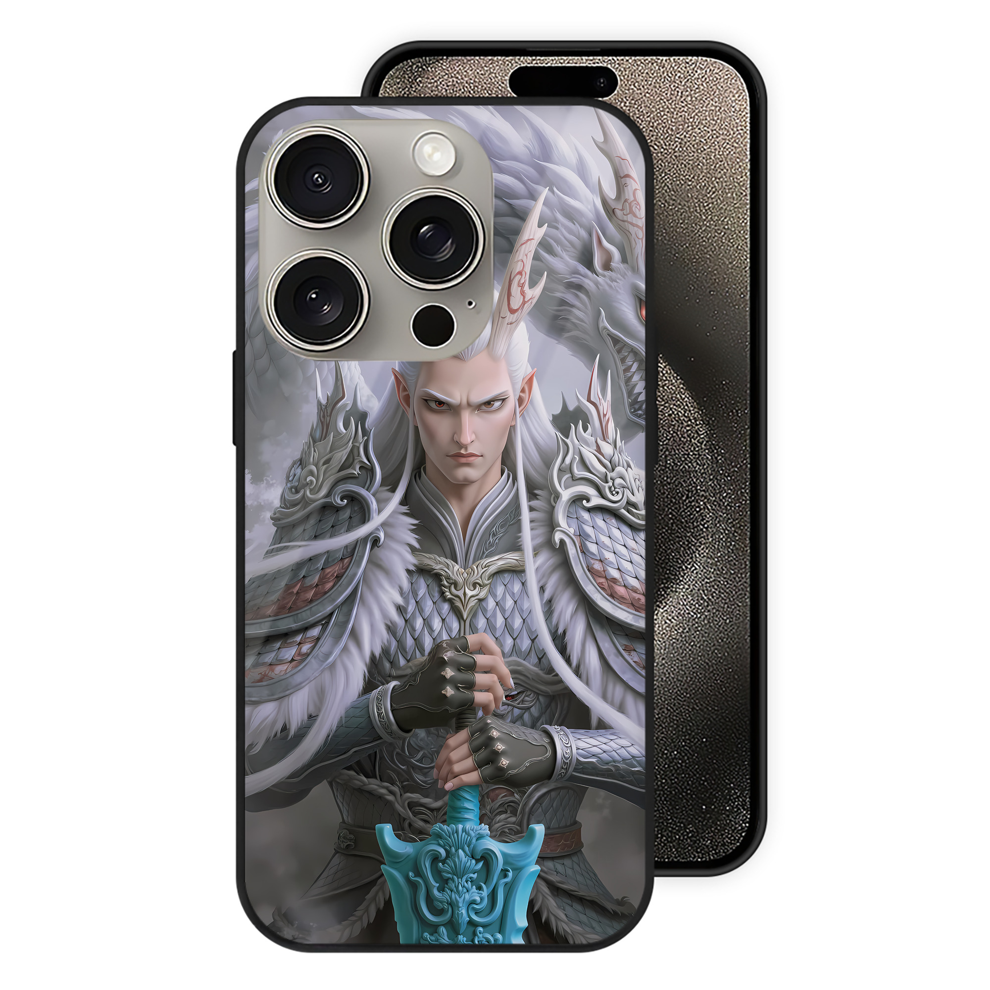 （画像用） Ne Zha 2 ナタ 魔童の大暴れ 【iPhone15Pro対応】スマホケース 耐衝撃＆黄変防止 背面ガラス