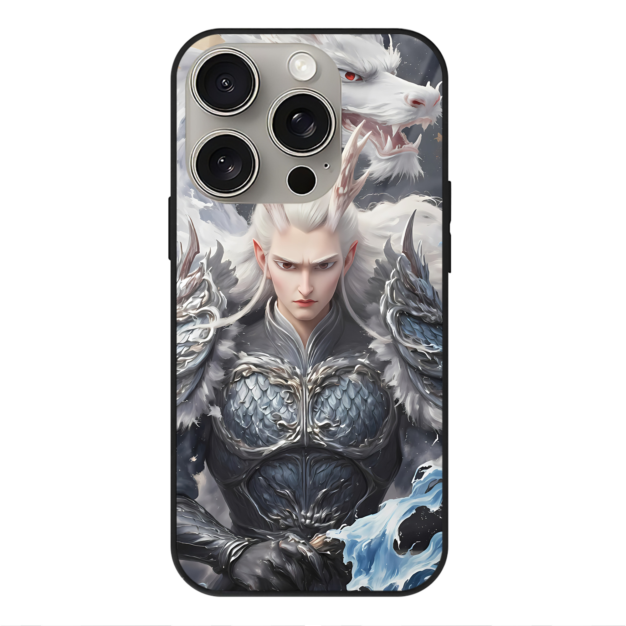 （画像用） Ne Zha 2 ナタ 魔童の大暴れ 【iPhone15Pro対応】スマホケース 耐衝撃＆黄変防止 背面ガラス