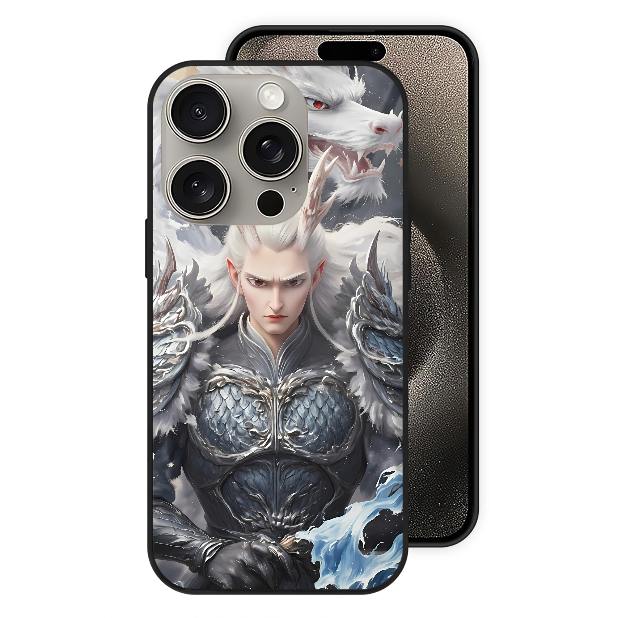 （画像用） Ne Zha 2 ナタ 魔童の大暴れ 【iPhone15Pro対応】スマホケース 耐衝撃＆黄変防止 背面ガラス
