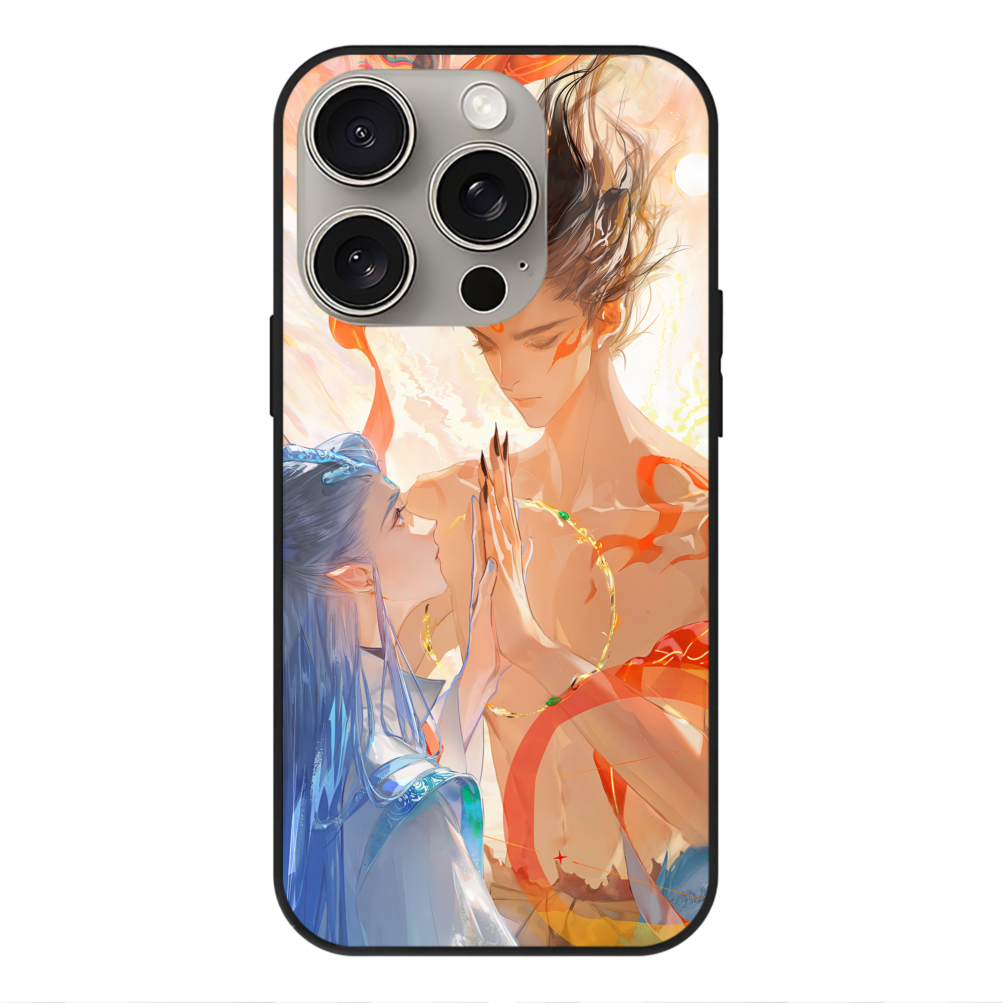 （画像用） Ne Zha 2 ナタ 魔童の大暴れ 【iPhone15Pro対応】スマホケース 耐衝撃＆黄変防止 背面ガラス