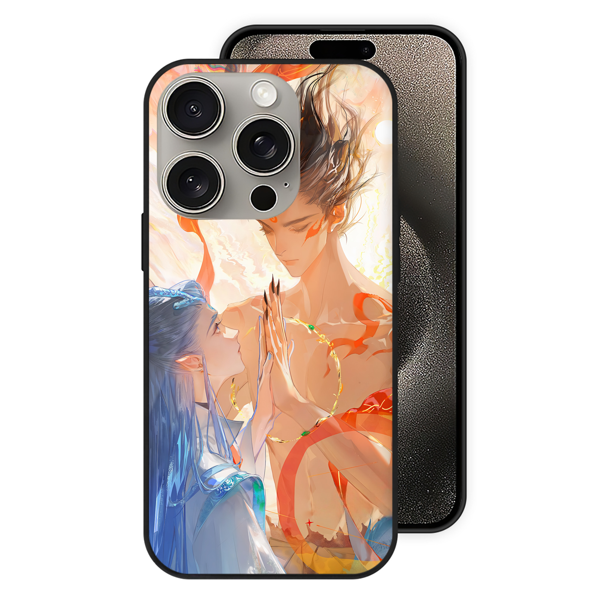 （画像用） Ne Zha 2 ナタ 魔童の大暴れ 【iPhone15Pro対応】スマホケース 耐衝撃＆黄変防止 背面ガラス
