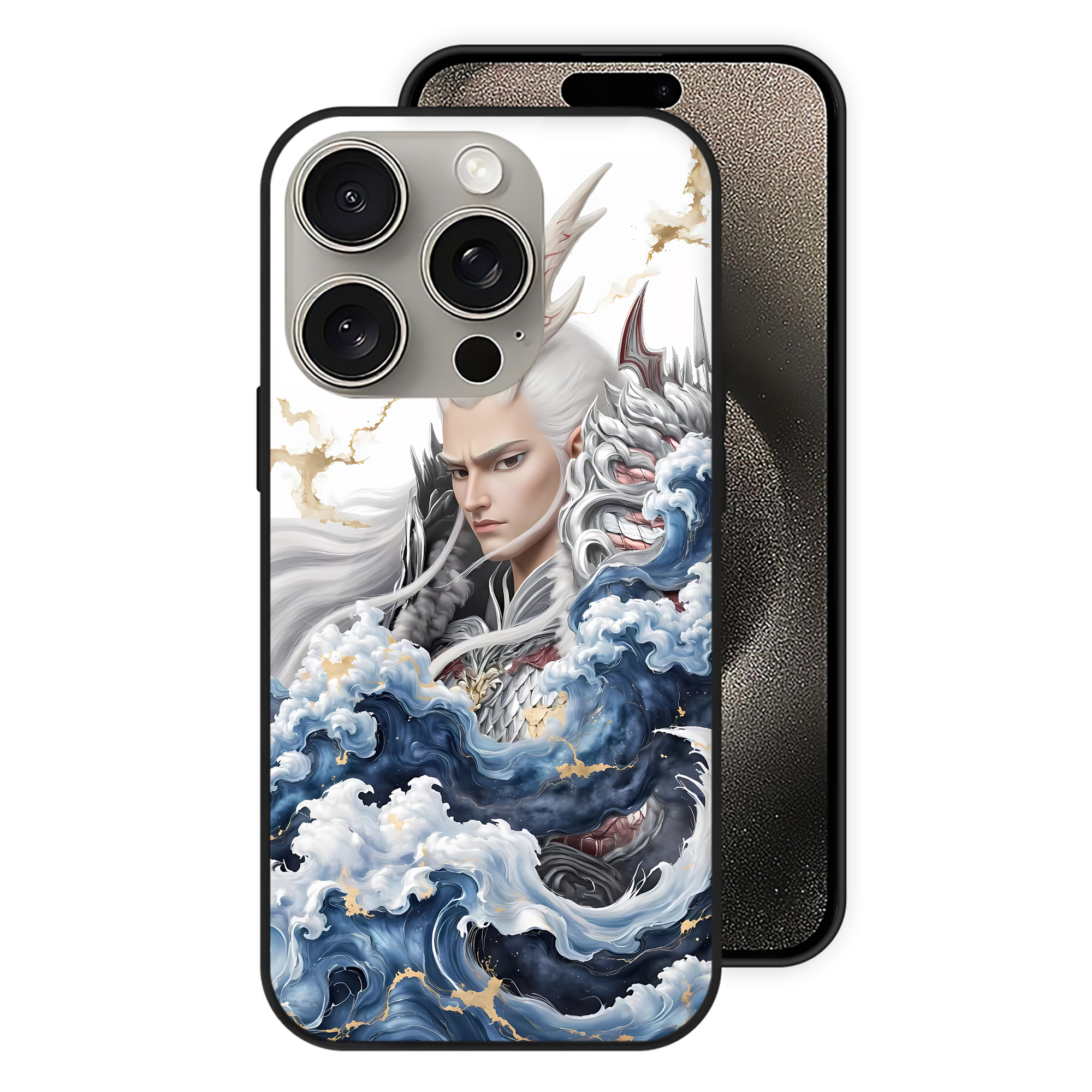 （画像用） Ne Zha 2 ナタ 魔童の大暴れ 【iPhone15Pro対応】スマホケース 耐衝撃＆黄変防止 背面ガラス