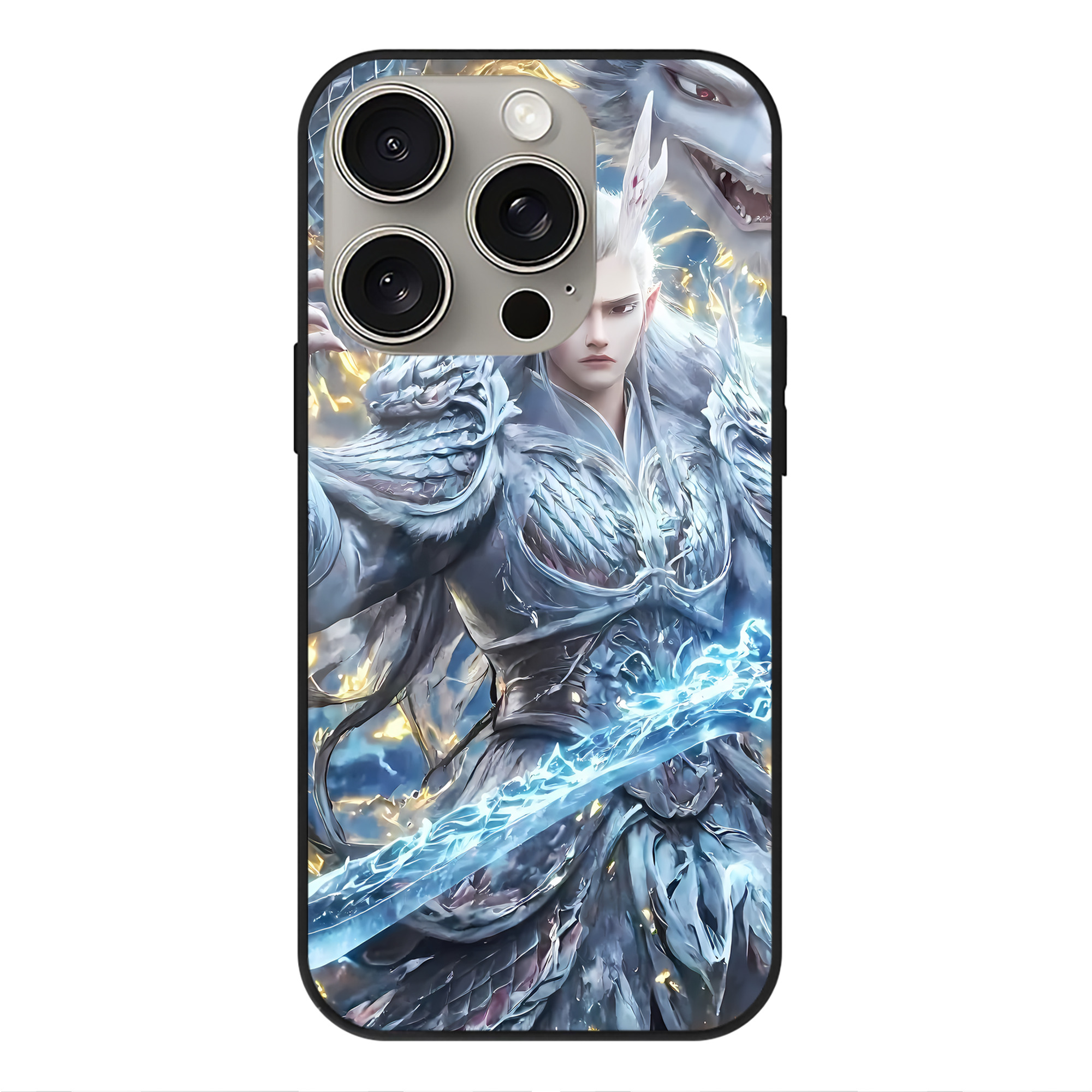 （画像用） Ne Zha 2 ナタ 魔童の大暴れ 【iPhone15Pro対応】スマホケース 耐衝撃＆黄変防止 背面ガラス