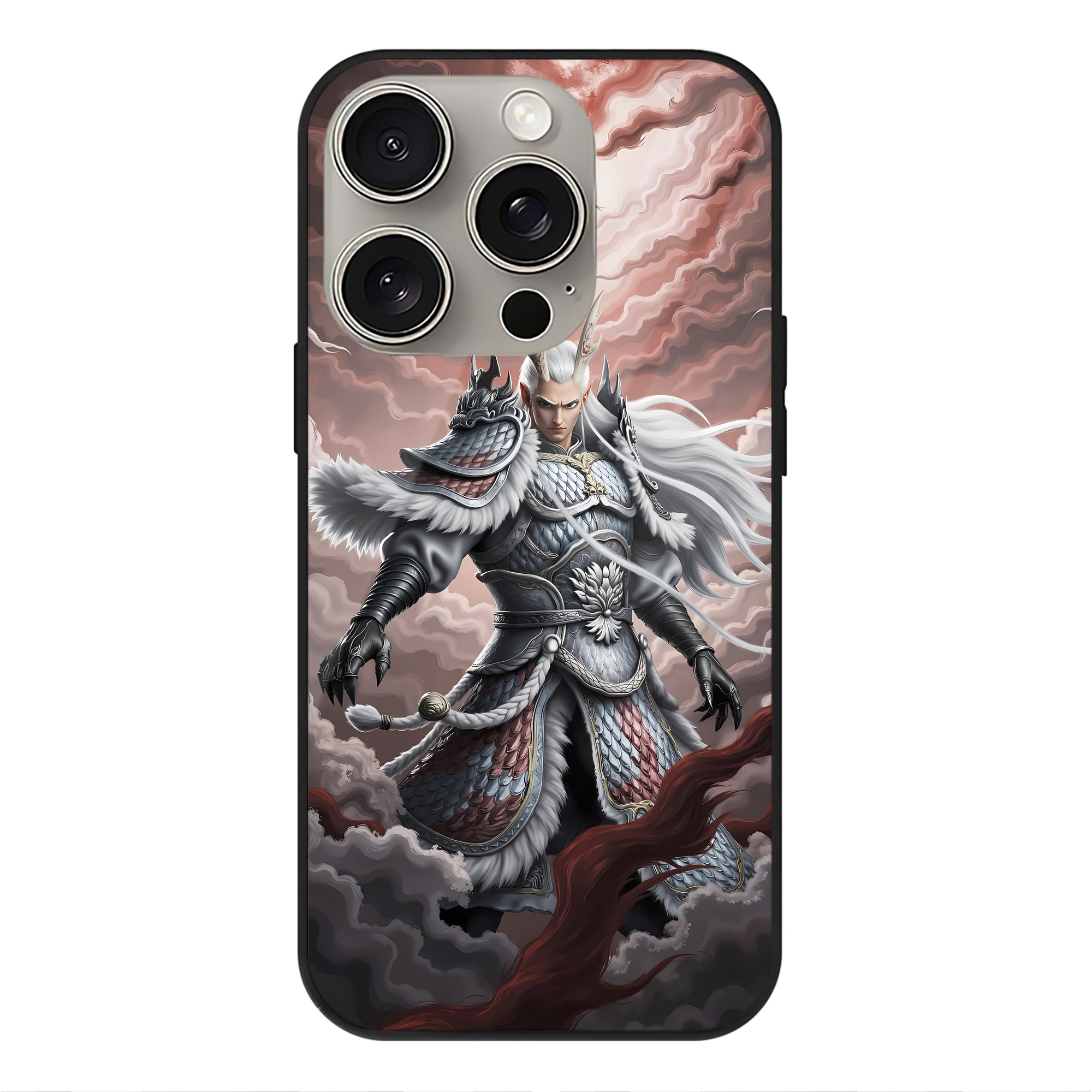 （画像用） Ne Zha 2 ナタ 魔童の大暴れ 【iPhone15Pro対応】スマホケース 耐衝撃＆黄変防止 背面ガラス