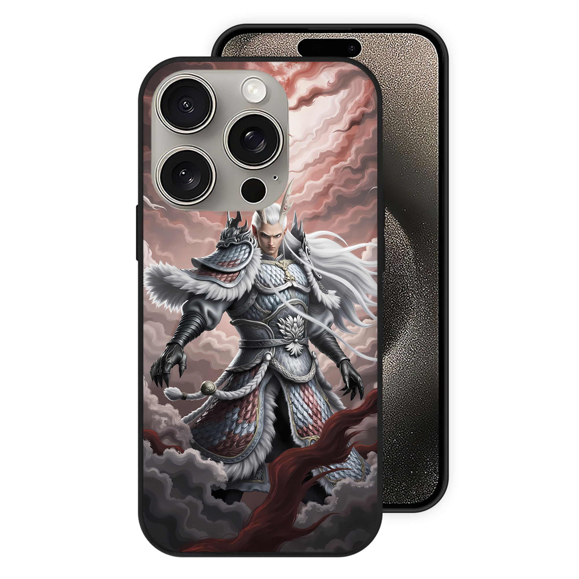 （画像用） Ne Zha 2 ナタ 魔童の大暴れ 【iPhone15Pro対応】スマホケース 耐衝撃＆黄変防止 背面ガラス