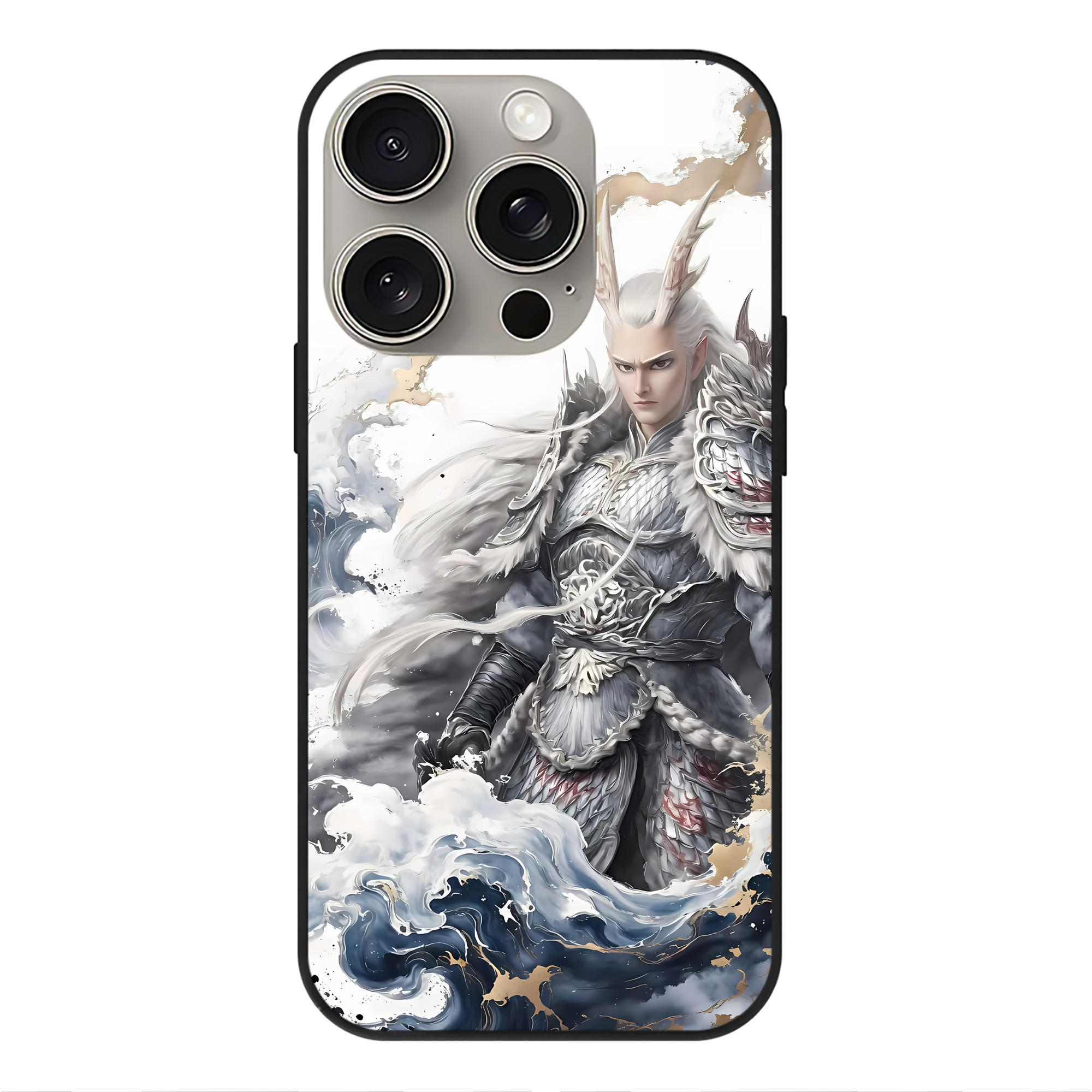 （画像用） Ne Zha 2 ナタ 魔童の大暴れ 【iPhone15Pro対応】スマホケース 耐衝撃＆黄変防止 背面ガラス