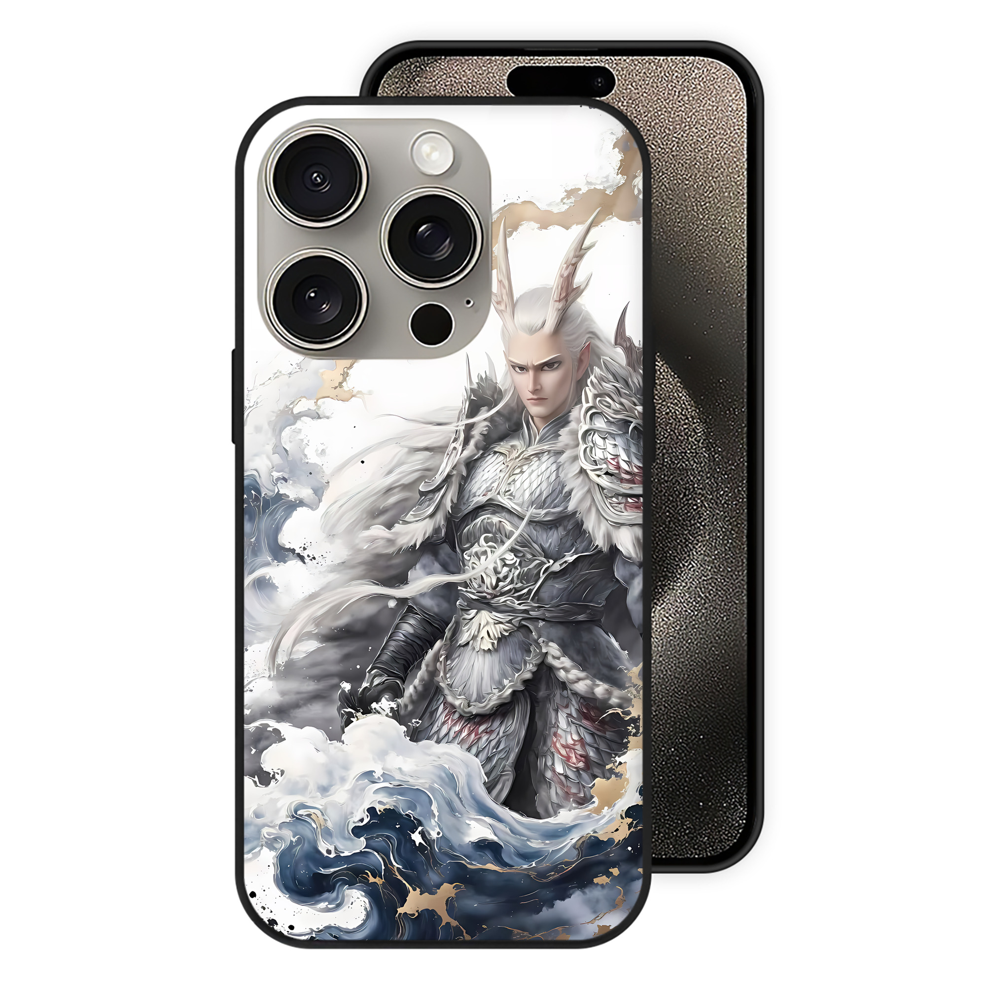 （画像用） Ne Zha 2 ナタ 魔童の大暴れ 【iPhone15Pro対応】スマホケース 耐衝撃＆黄変防止 背面ガラス