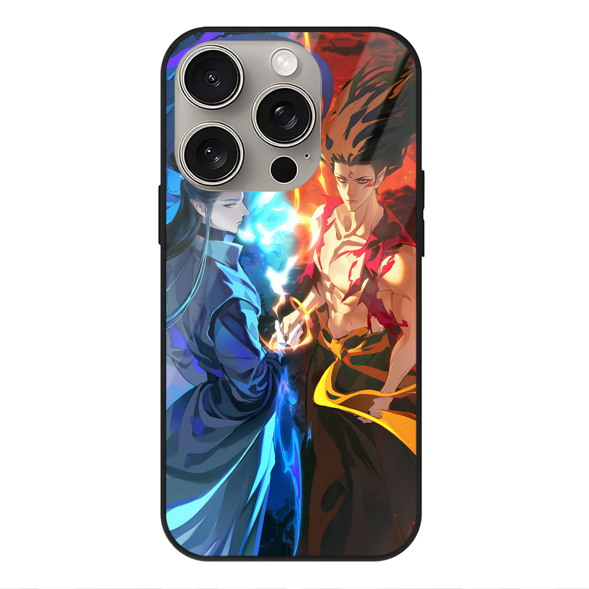 （画像用） Ne Zha 2 ナタ 魔童の大暴れ 【iPhone15Pro対応】スマホケース 耐衝撃＆黄変防止 背面ガラス