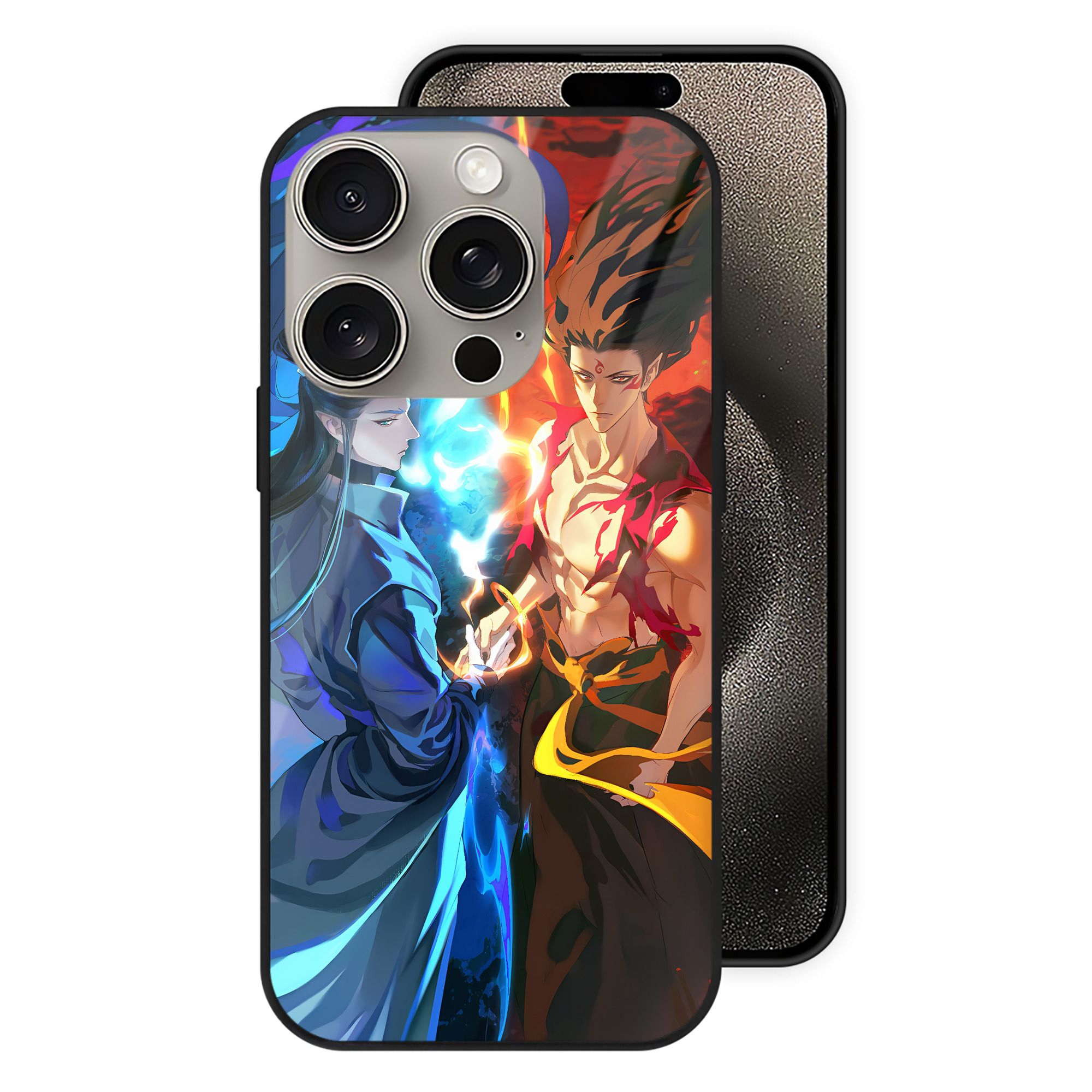 （画像用） Ne Zha 2 ナタ 魔童の大暴れ 【iPhone15Pro対応】スマホケース 耐衝撃＆黄変防止 背面ガラス