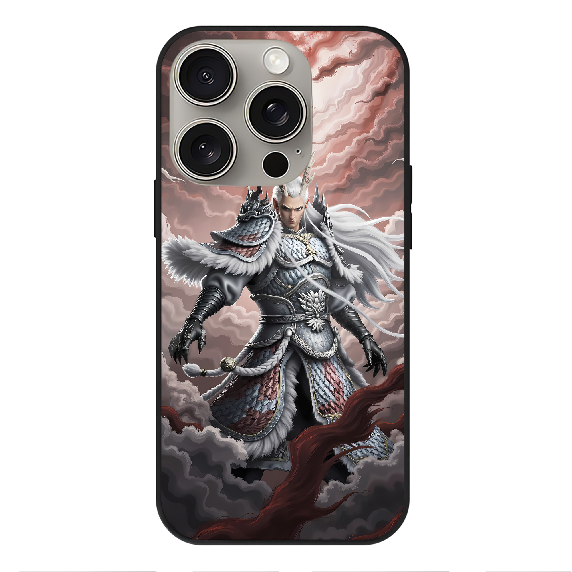 （画像用） Ne Zha 2 ナタ 魔童の大暴れ 【iPhone15Pro対応】スマホケース 耐衝撃＆黄変防止 背面ガラス