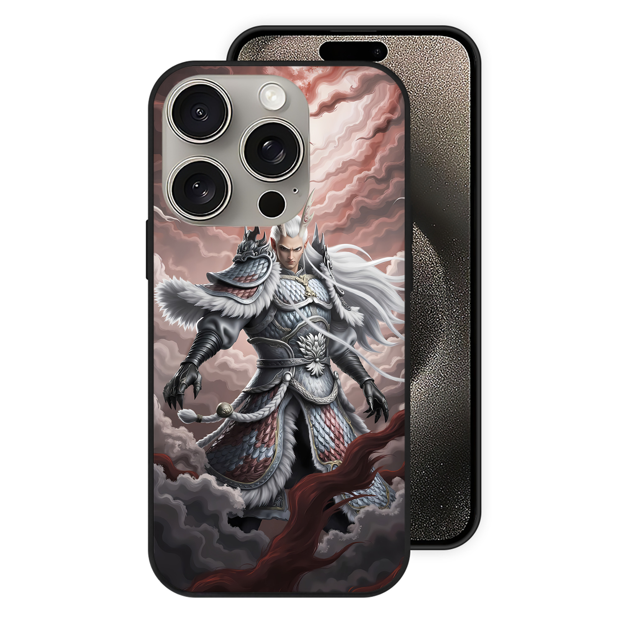 （画像用） Ne Zha 2 ナタ 魔童の大暴れ 【iPhone15Pro対応】スマホケース 耐衝撃＆黄変防止 背面ガラス