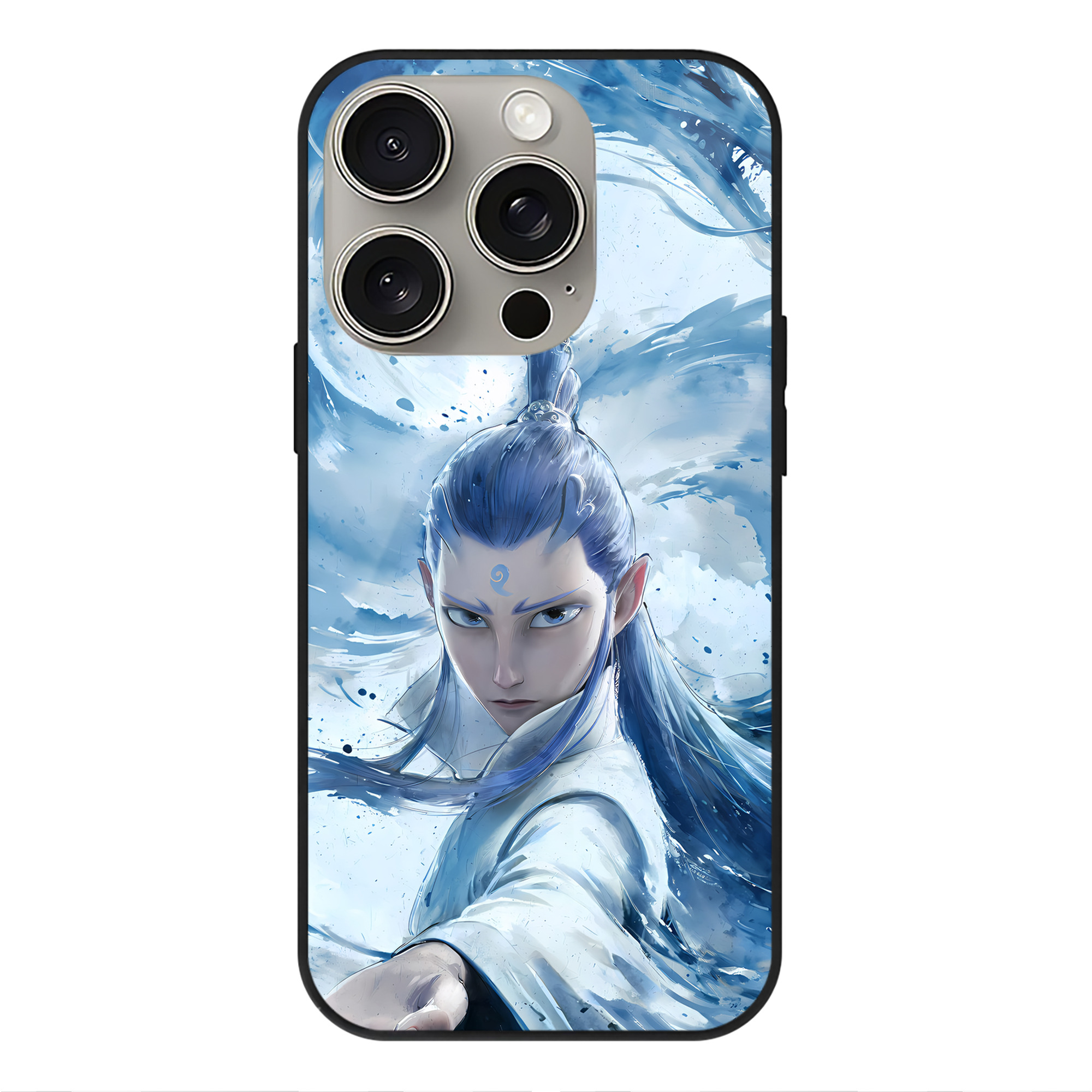 （画像用） Ne Zha 2 ナタ 魔童の大暴れ 【iPhone15Pro対応】スマホケース 耐衝撃＆黄変防止 背面ガラス