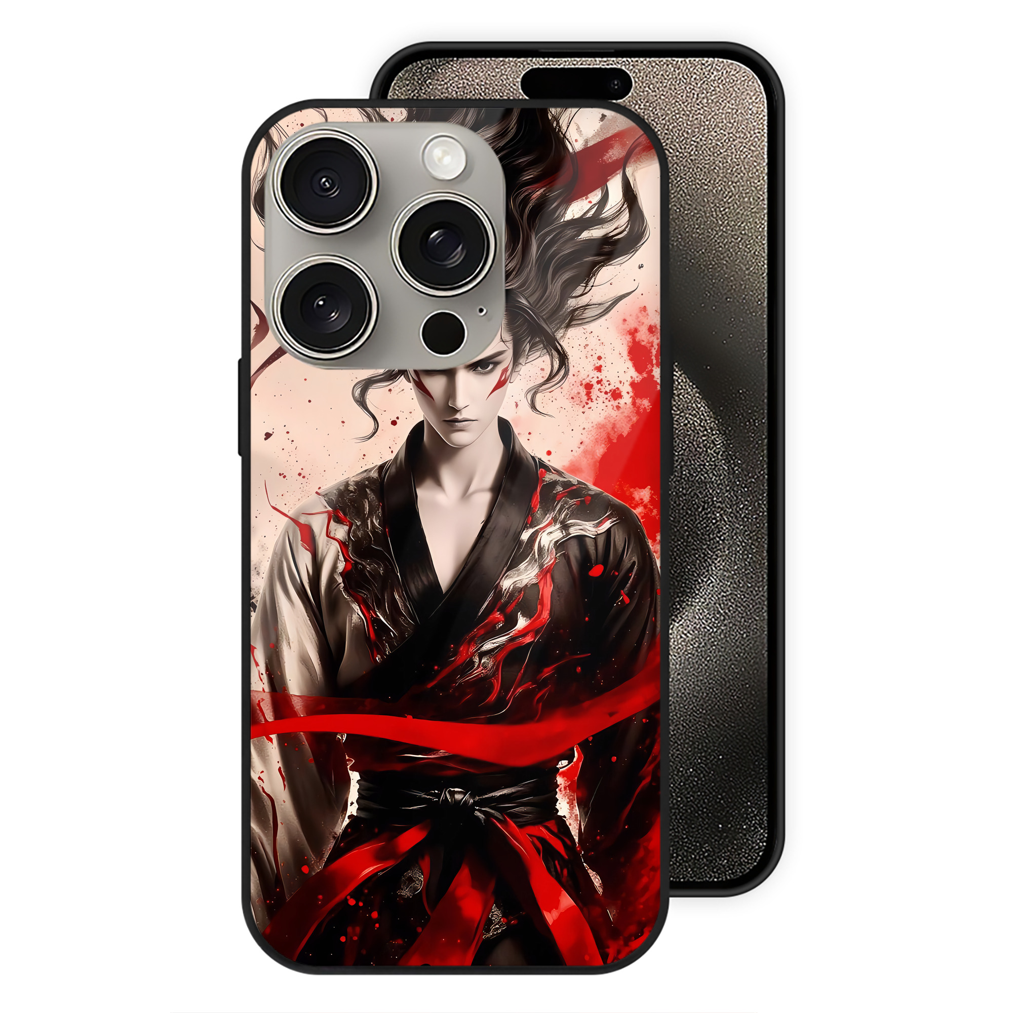 （画像用） Ne Zha 2 ナタ 魔童の大暴れ 【iPhone15Pro対応】スマホケース 耐衝撃＆黄変防止 背面ガラス