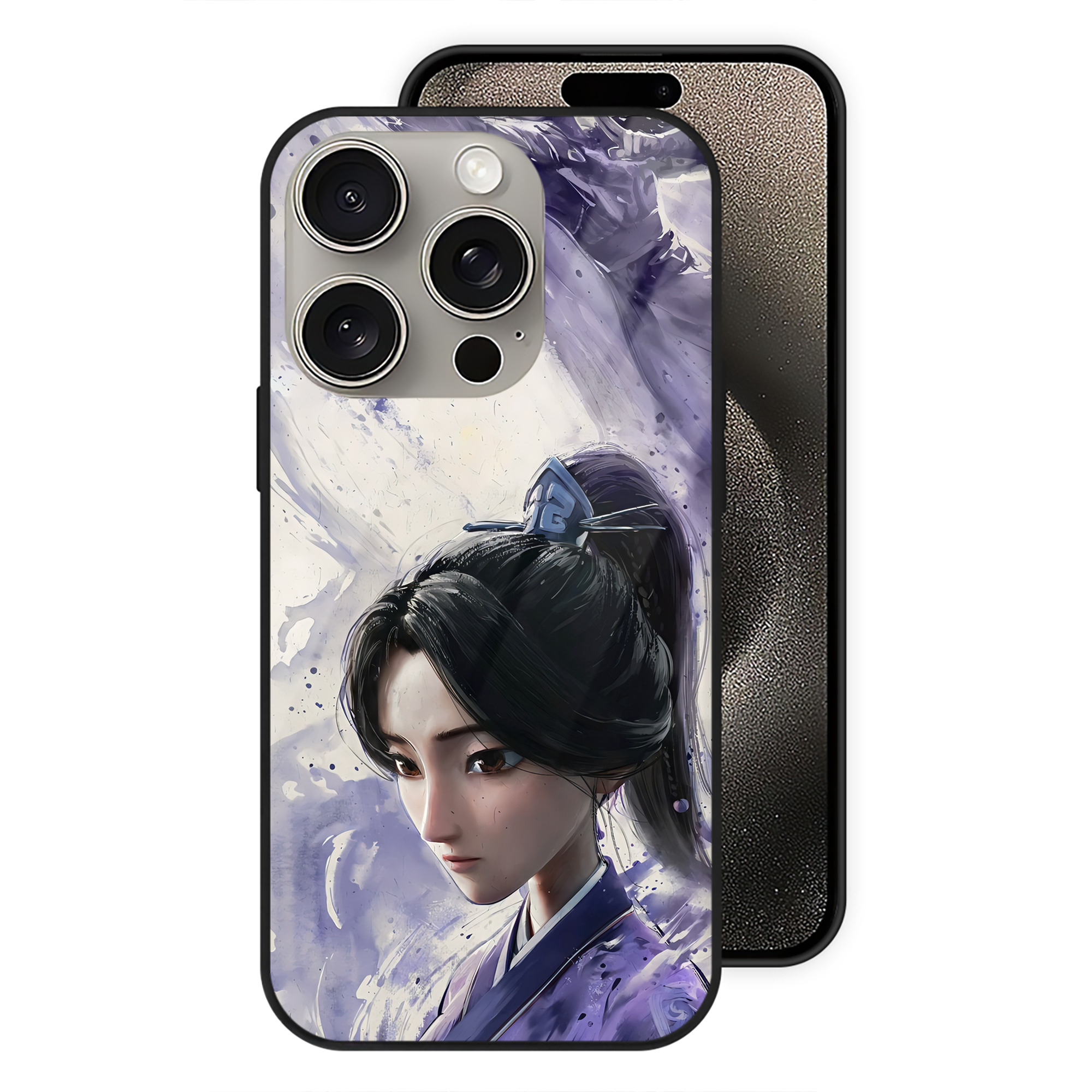 （画像用） Ne Zha 2 ナタ 魔童の大暴れ 【iPhone15Pro対応】スマホケース 耐衝撃＆黄変防止 背面ガラス
