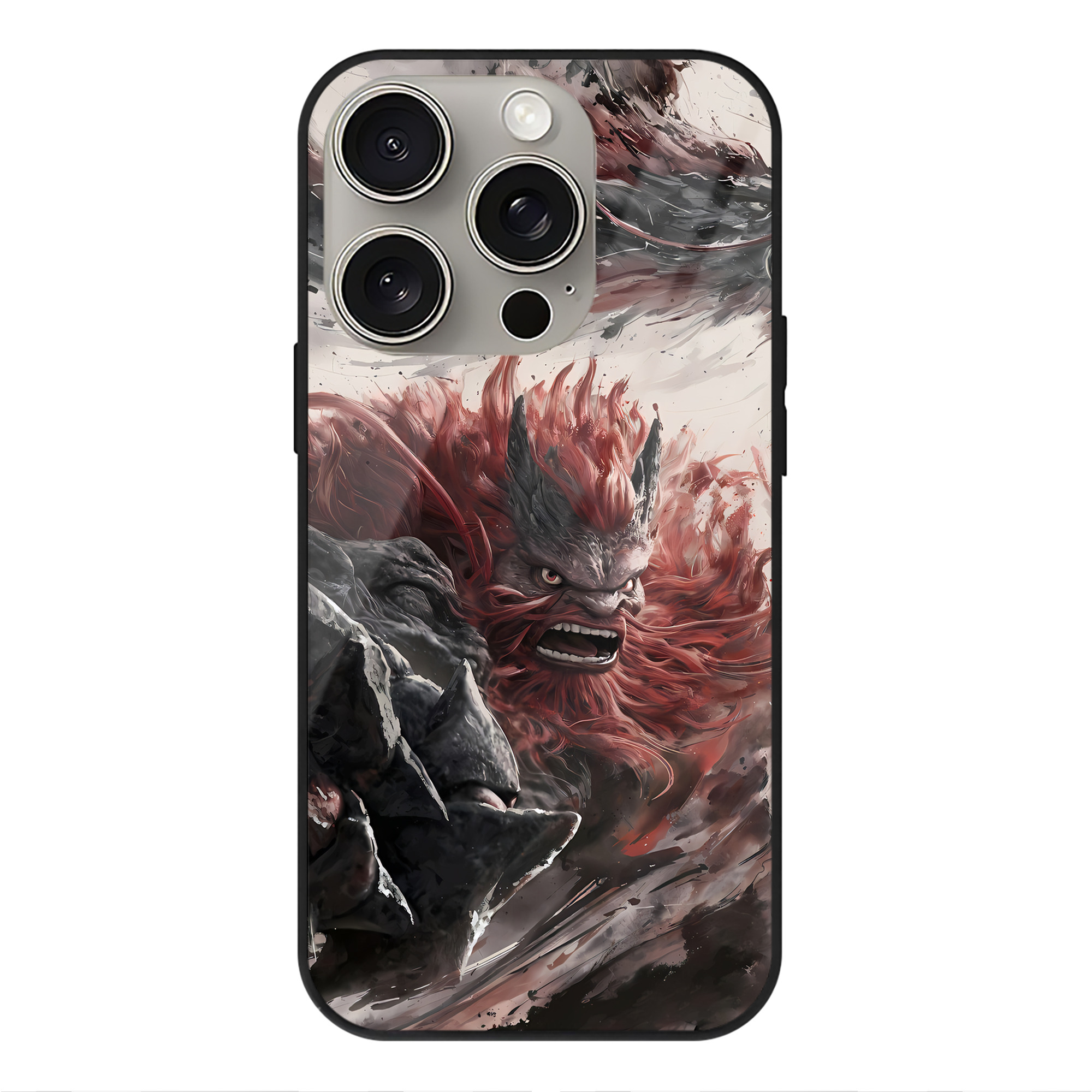 （画像用） Ne Zha 2 ナタ 魔童の大暴れ 【iPhone15Pro対応】スマホケース 耐衝撃＆黄変防止 背面ガラス