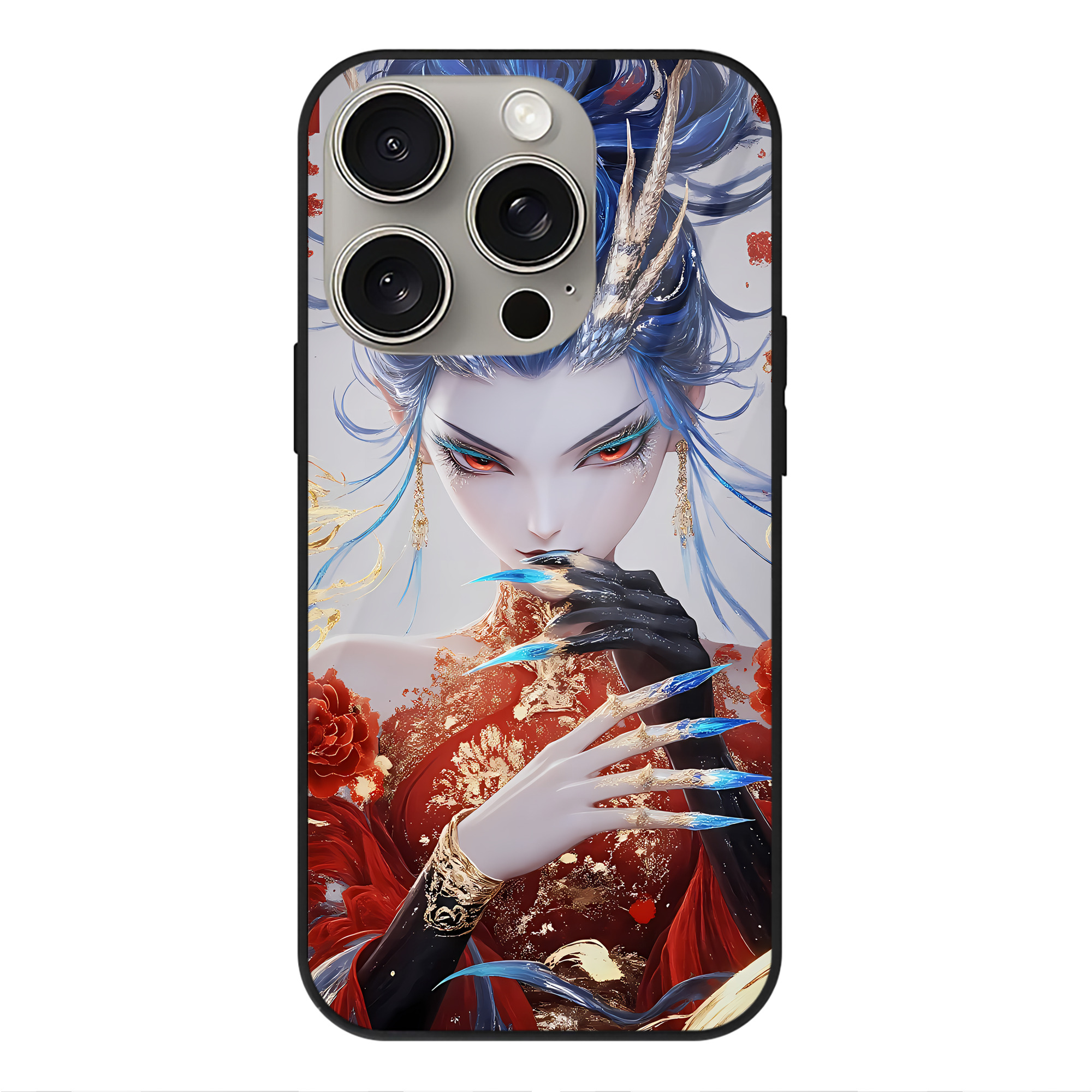 （画像用） Ne Zha 2 ナタ 魔童の大暴れ 【iPhone15Pro対応】スマホケース 耐衝撃＆黄変防止 背面ガラス
