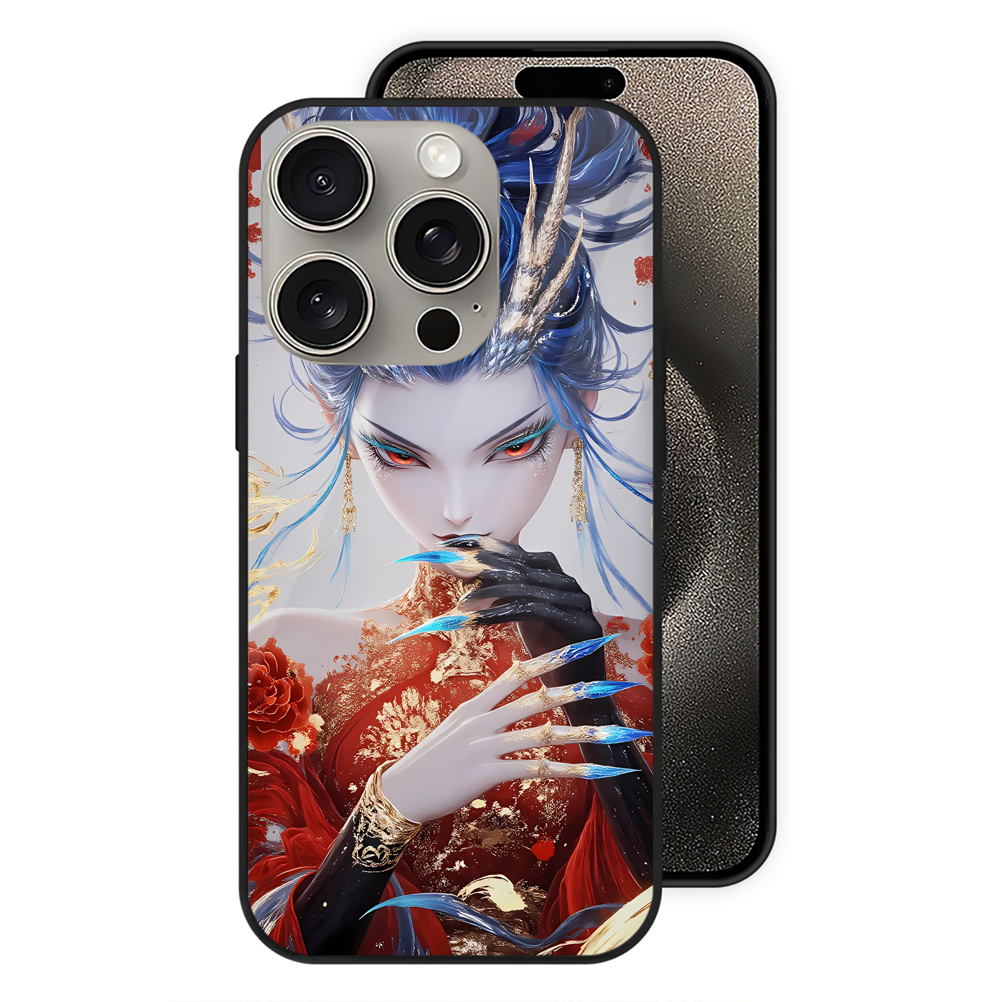 （画像用） Ne Zha 2 ナタ 魔童の大暴れ 【iPhone15Pro対応】スマホケース 耐衝撃＆黄変防止 背面ガラス