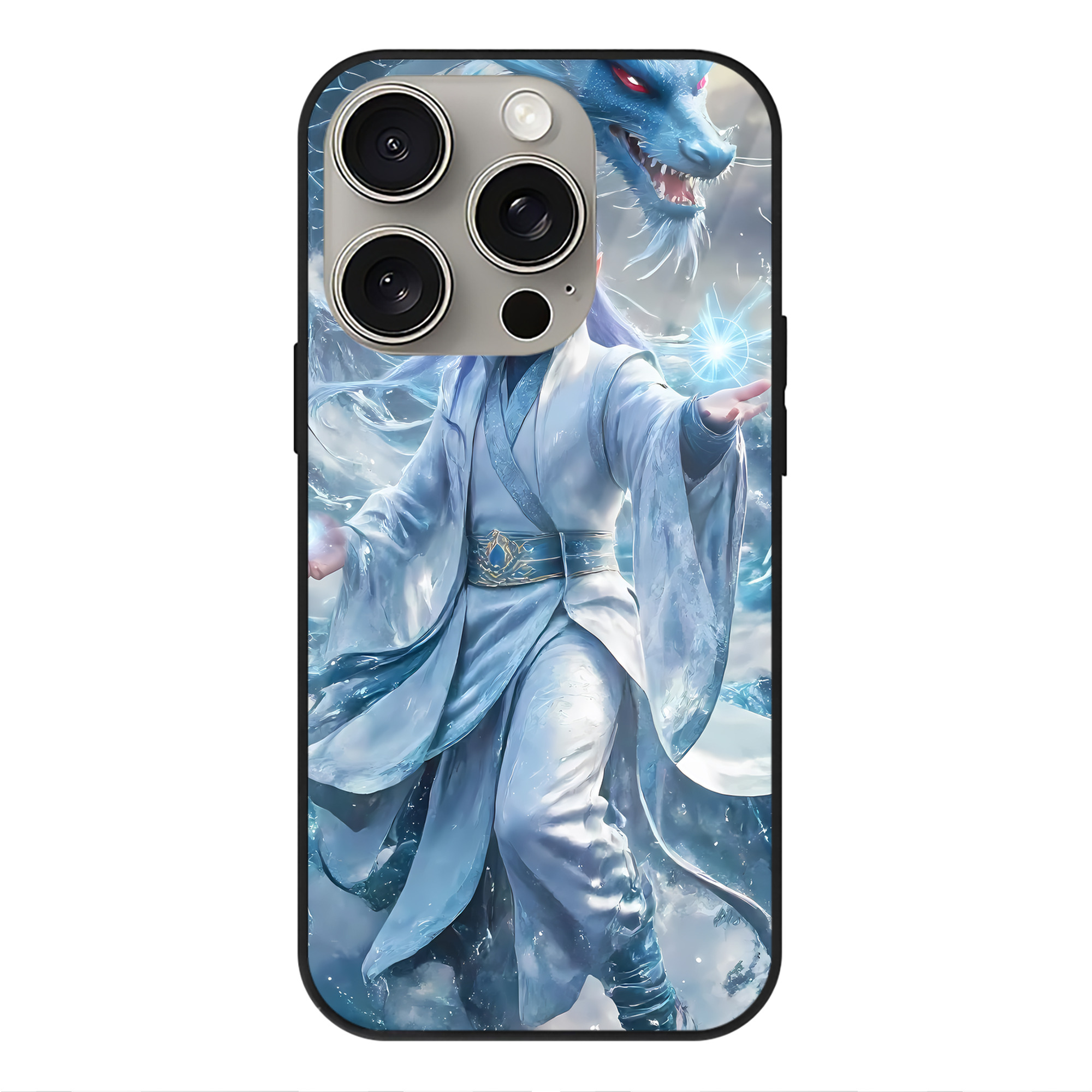 （画像用） Ne Zha 2 ナタ 魔童の大暴れ 【iPhone15Pro対応】スマホケース 耐衝撃＆黄変防止 背面ガラス
