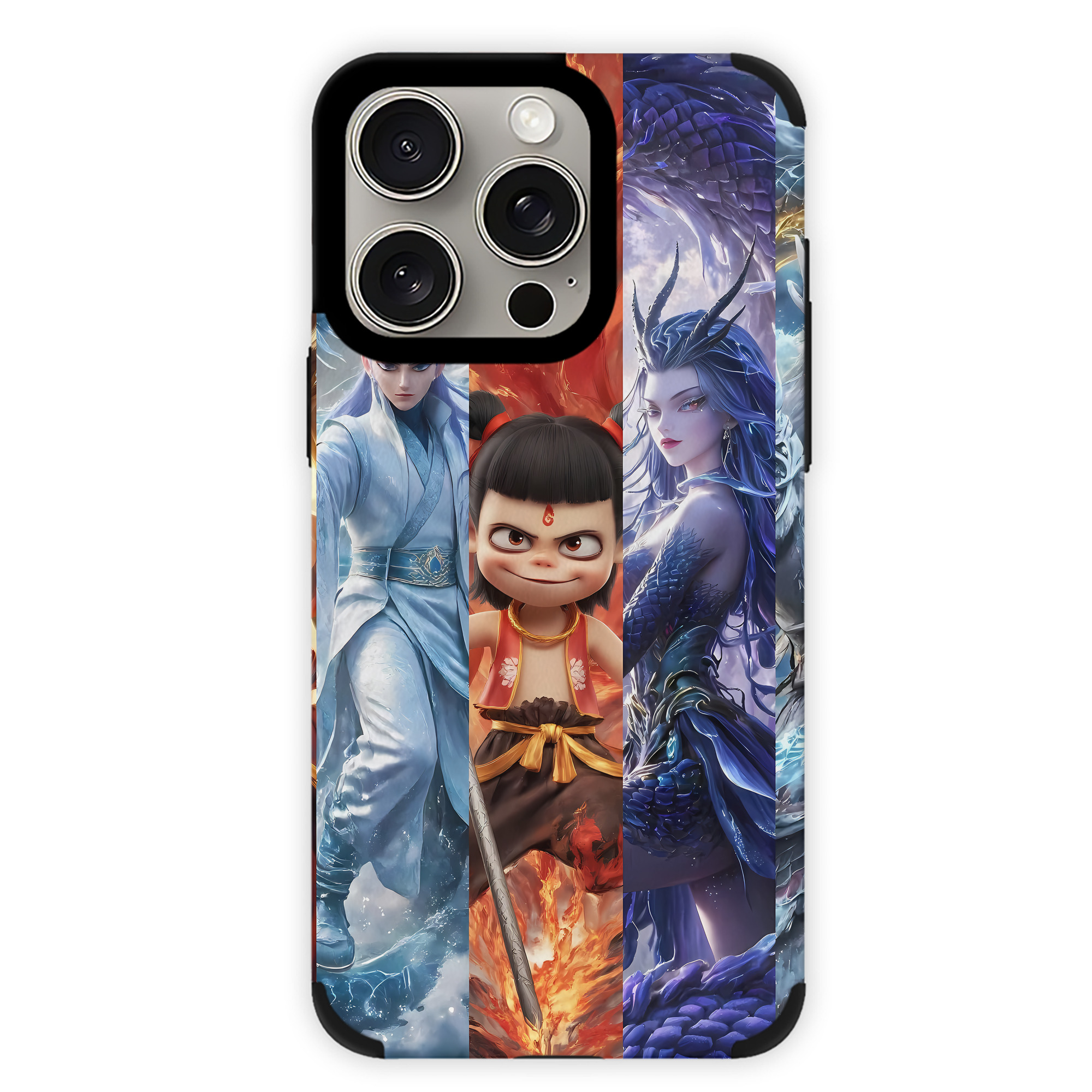 （画像用） Ne Zha 2 ナタ 魔童の大暴れ 【iPhone15ProMax対応】 PUレザー スマホケース 耐衝撃＆黄変防止