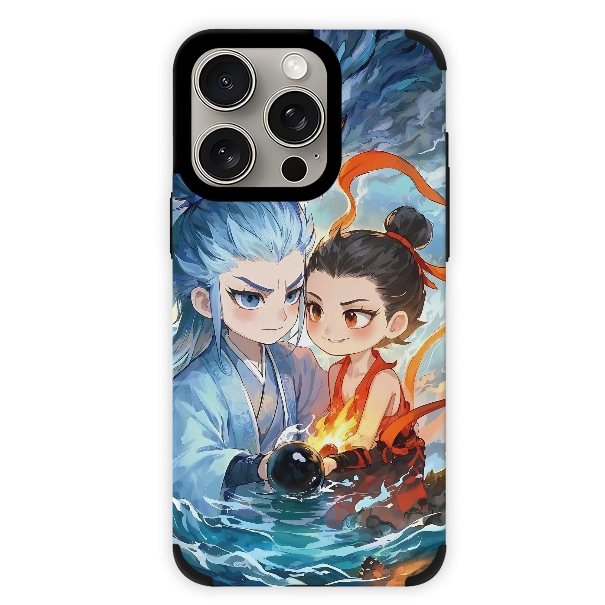 （画像用） Ne Zha 2 ナタ 魔童の大暴れ 【iPhone15ProMax対応】 PUレザー スマホケース 耐衝撃＆黄変防止