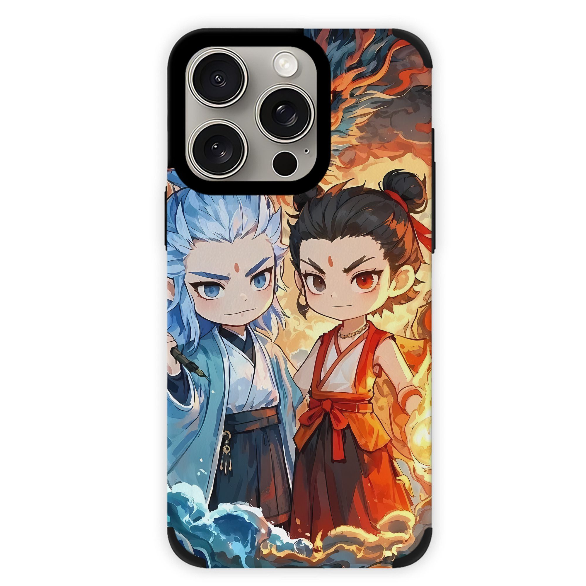 （画像用） Ne Zha 2 ナタ 魔童の大暴れ 【iPhone15ProMax対応】 PUレザー スマホケース 耐衝撃＆黄変防止