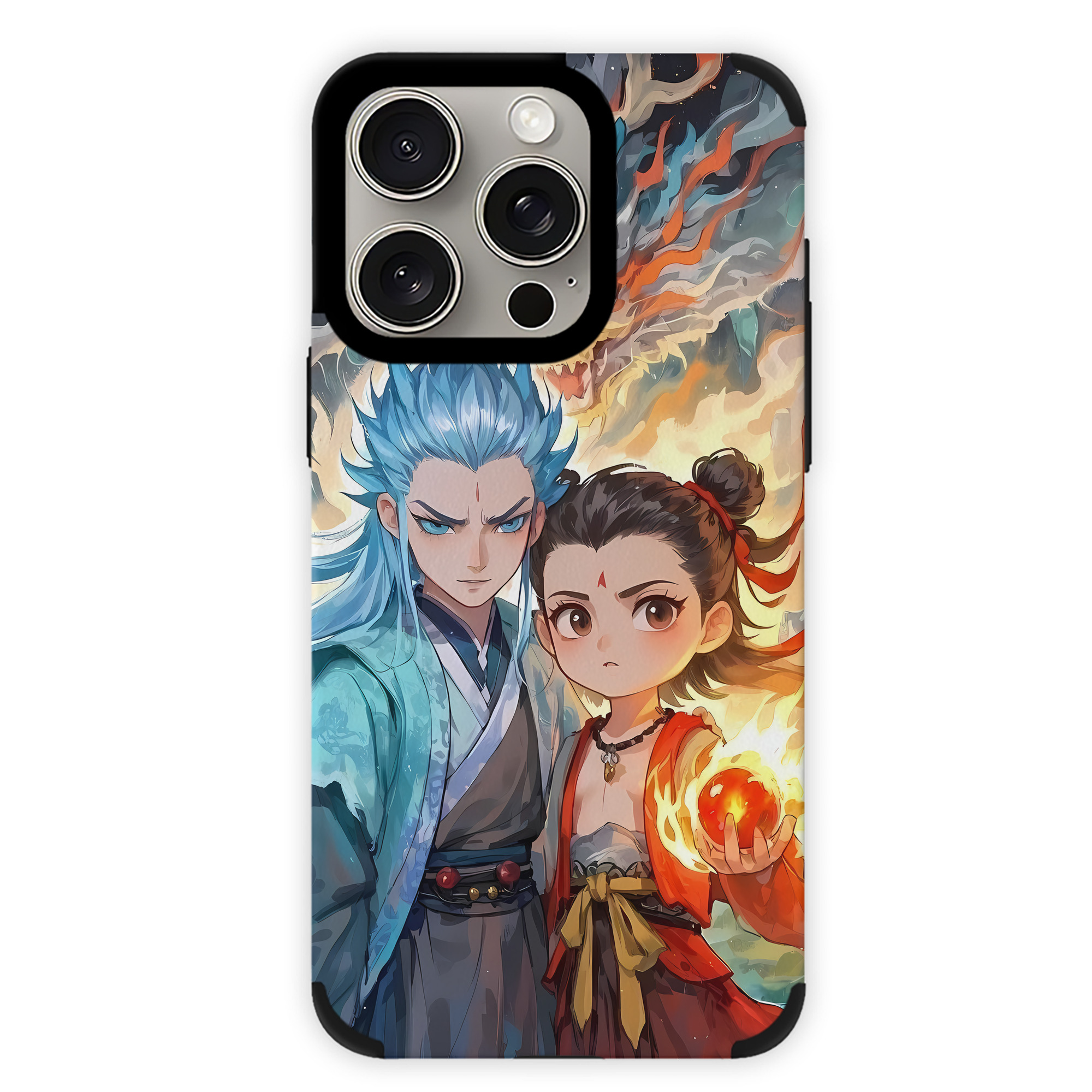（画像用） Ne Zha 2 ナタ 魔童の大暴れ 【iPhone15ProMax対応】 PUレザー スマホケース 耐衝撃＆黄変防止