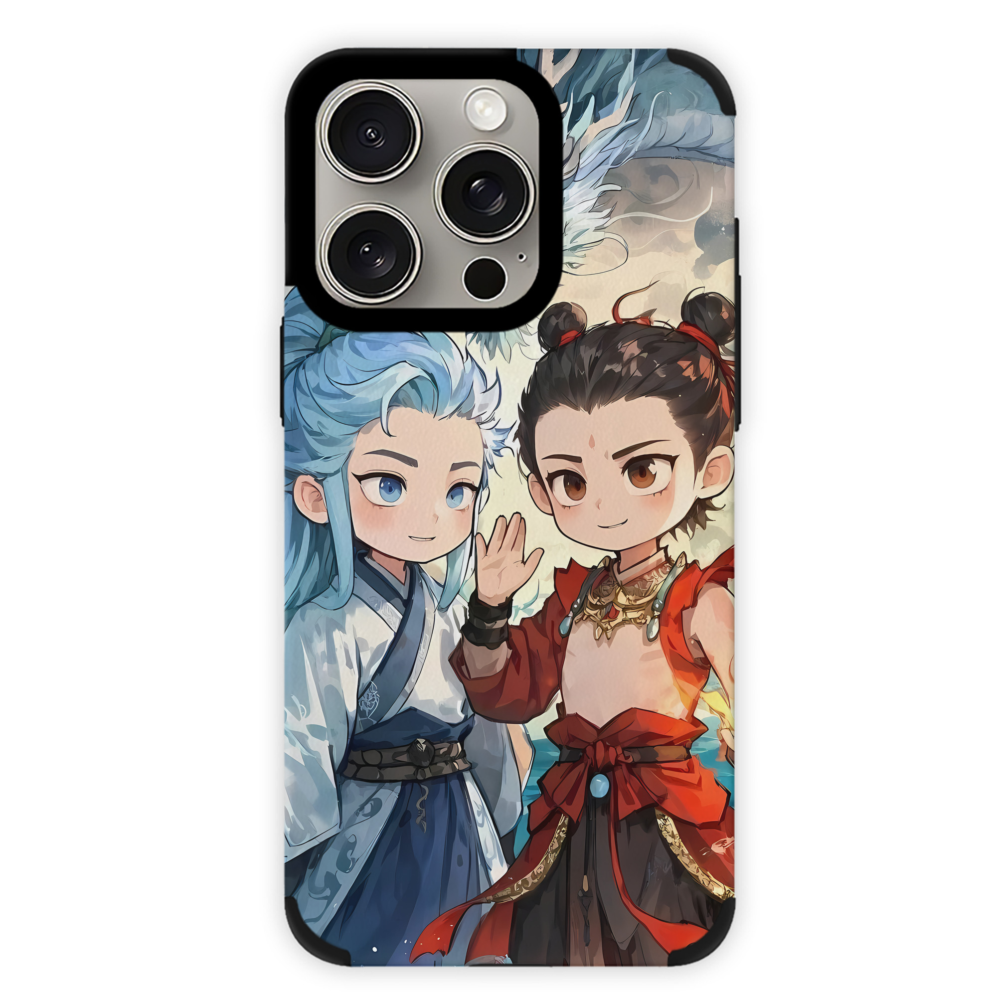 （画像用） Ne Zha 2 ナタ 魔童の大暴れ 【iPhone15ProMax対応】 PUレザー スマホケース 耐衝撃＆黄変防止