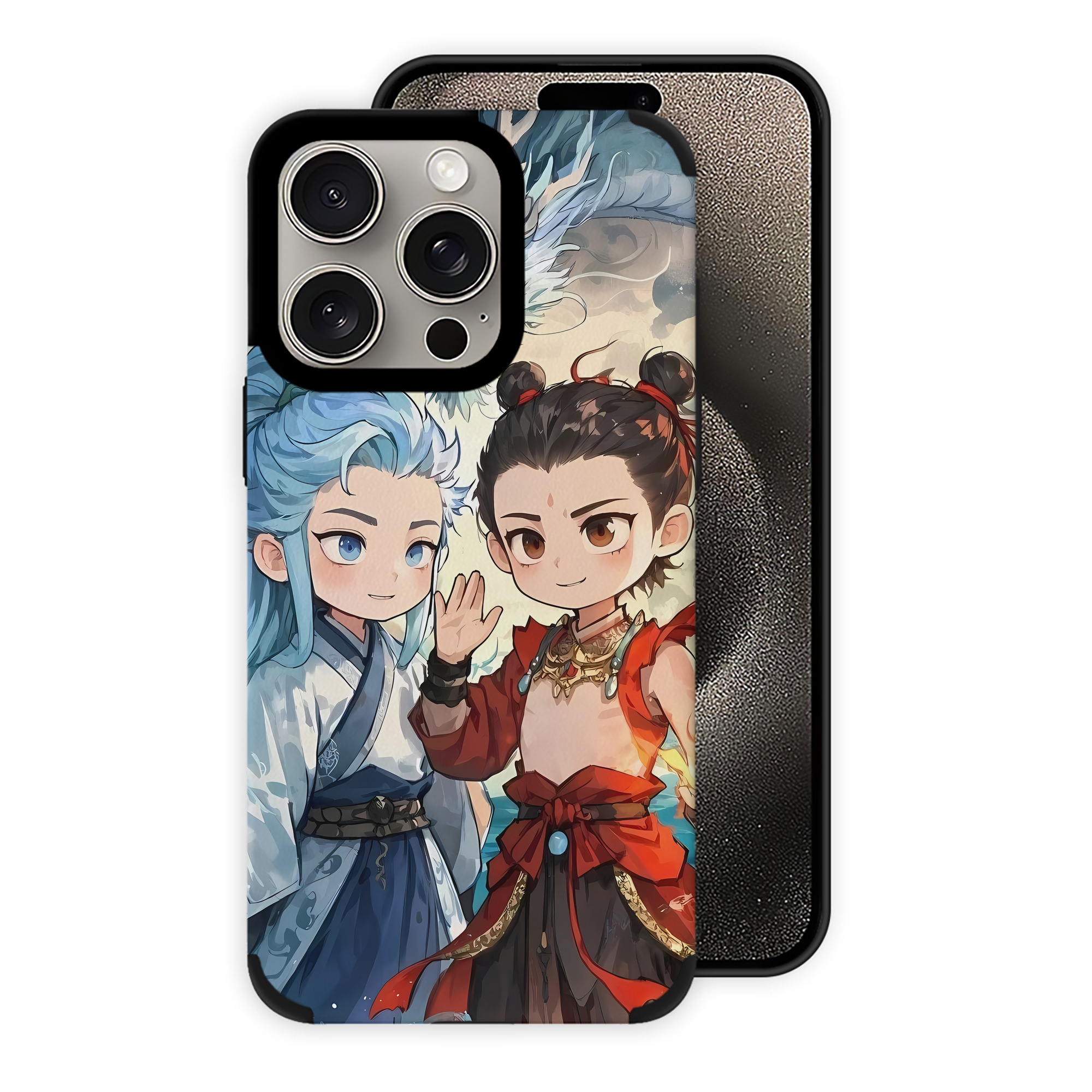 （画像用） Ne Zha 2 ナタ 魔童の大暴れ 【iPhone15ProMax対応】 PUレザー スマホケース 耐衝撃＆黄変防止