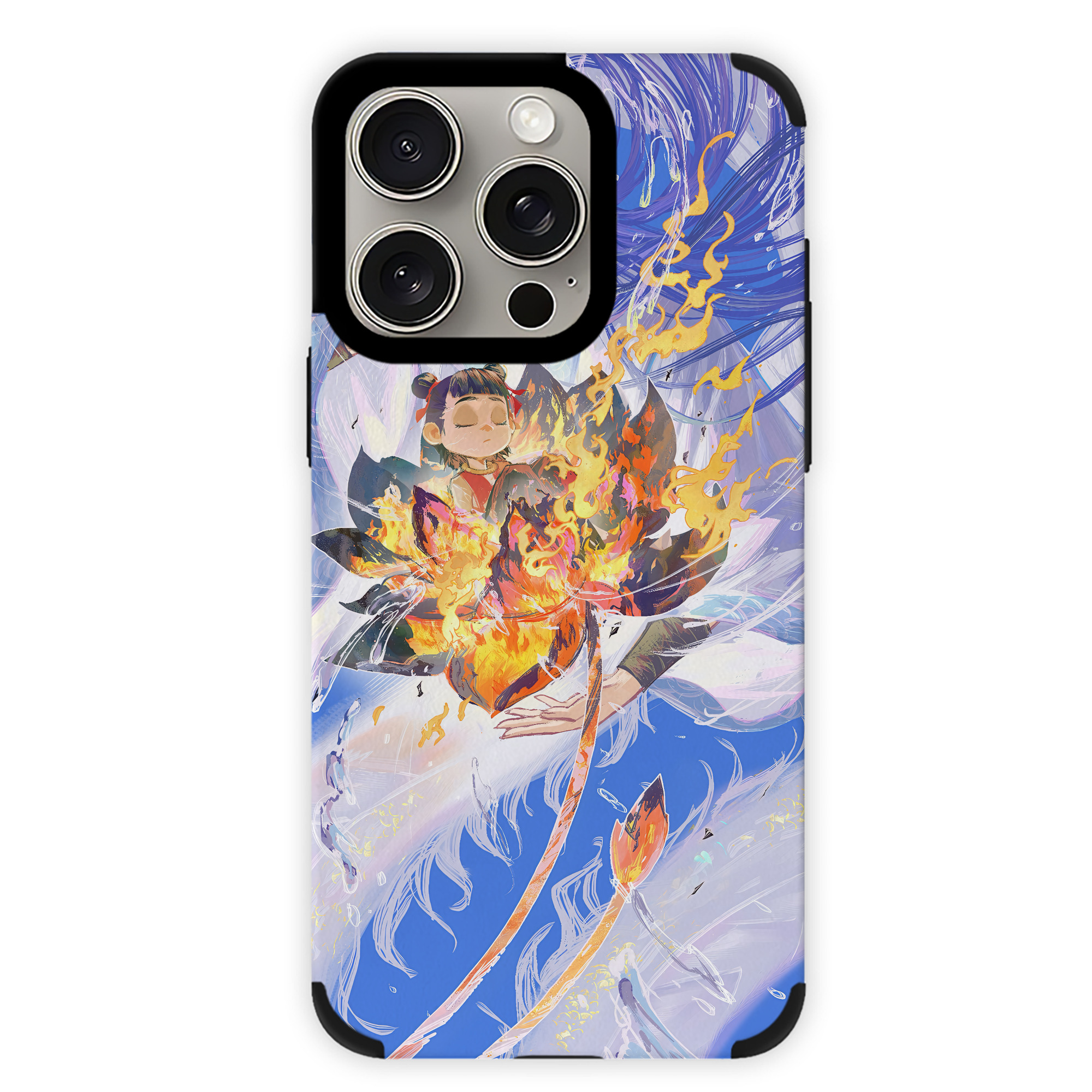 （画像用） Ne Zha 2 ナタ 魔童の大暴れ 【iPhone15ProMax対応】 PUレザー スマホケース 耐衝撃＆黄変防止