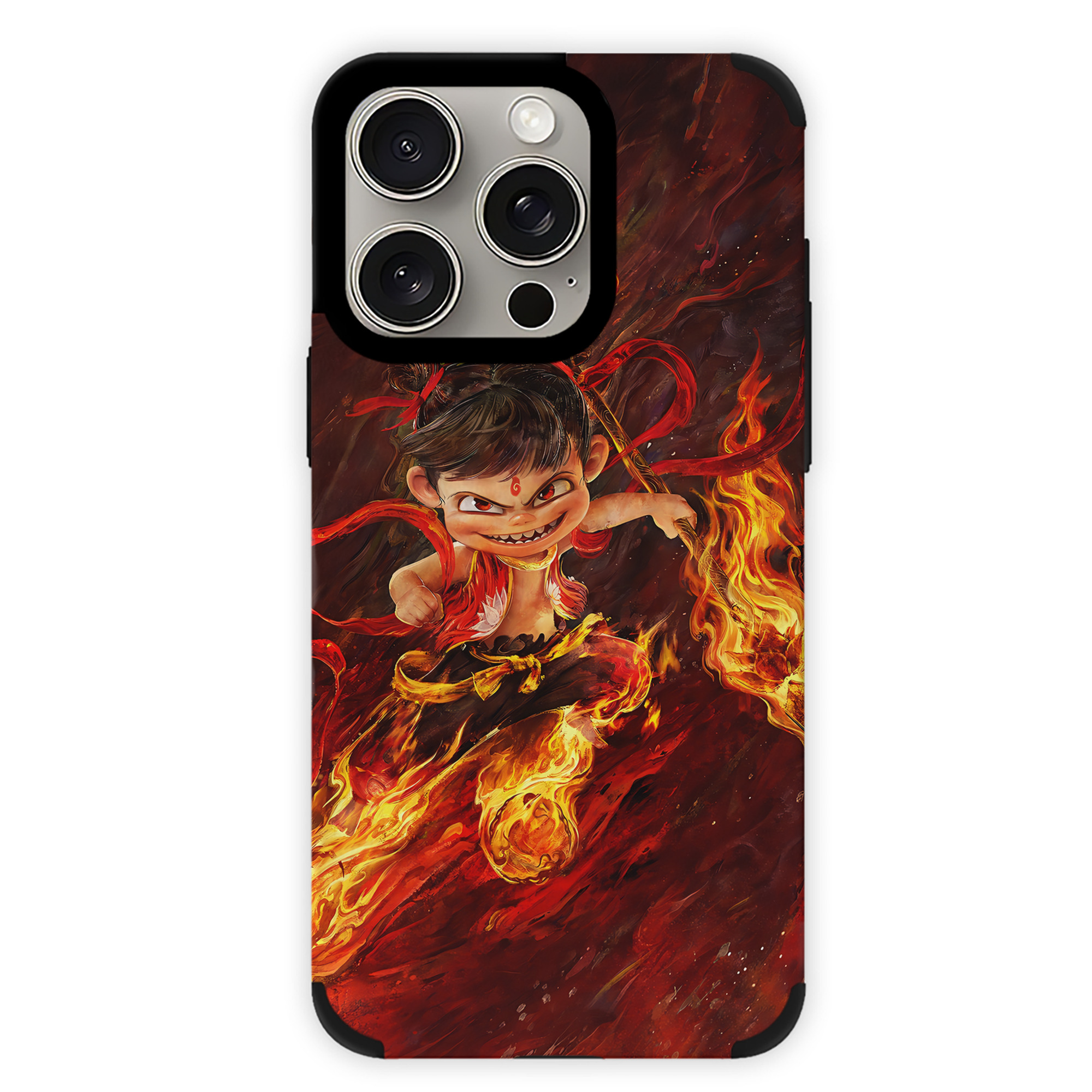 （画像用） Ne Zha 2 ナタ 魔童の大暴れ 【iPhone15ProMax対応】 PUレザー スマホケース 耐衝撃＆黄変防止