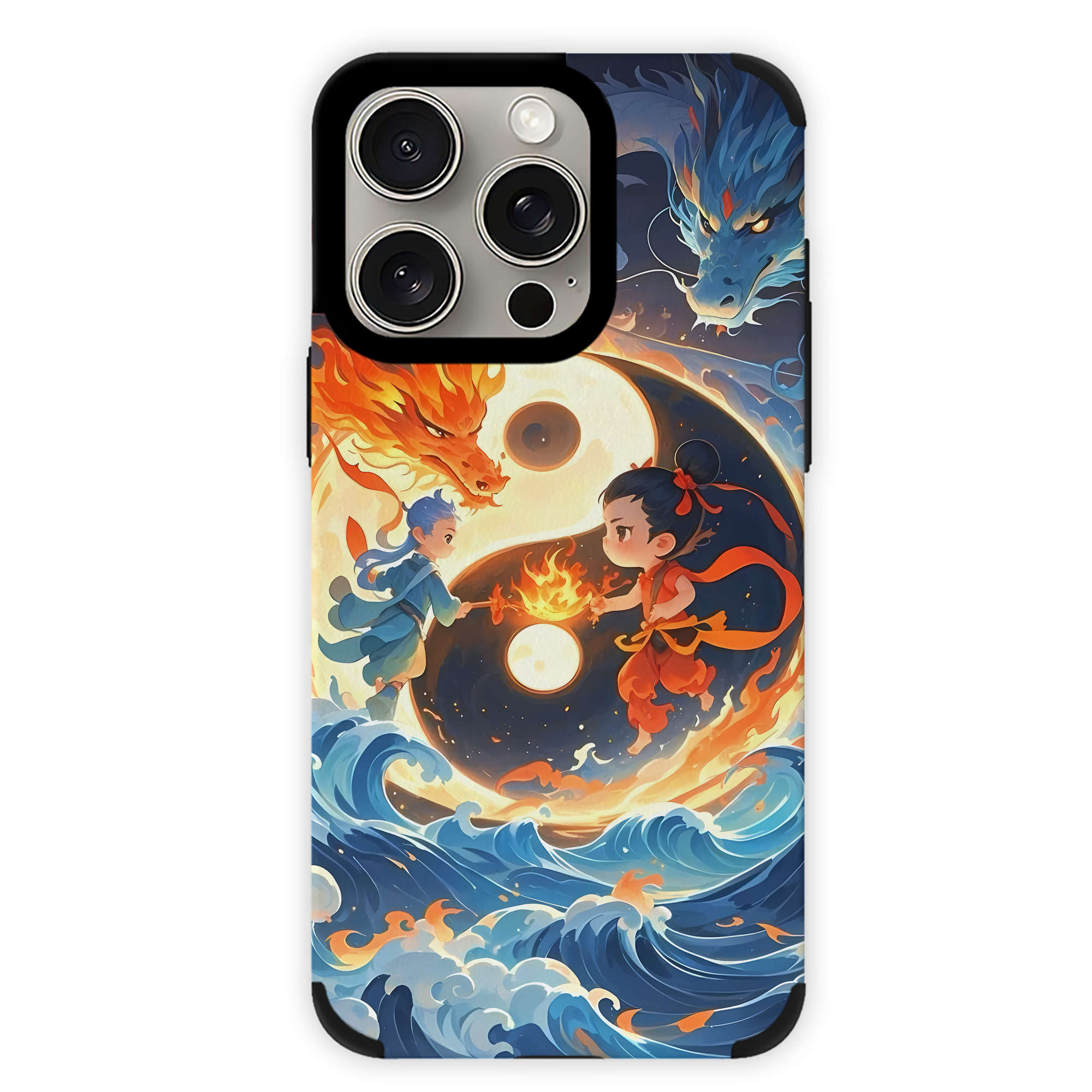 （画像用） Ne Zha 2 ナタ 魔童の大暴れ 【iPhone15ProMax対応】 PUレザー スマホケース 耐衝撃＆黄変防止