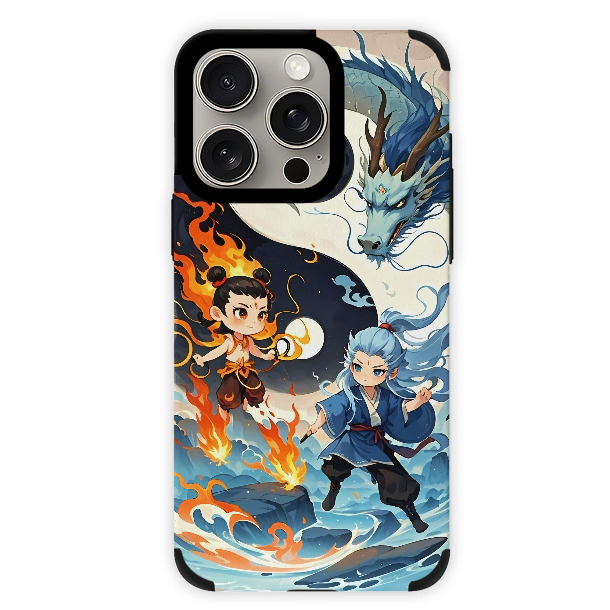 （画像用） Ne Zha 2 ナタ 魔童の大暴れ 【iPhone15ProMax対応】 PUレザー スマホケース 耐衝撃＆黄変防止