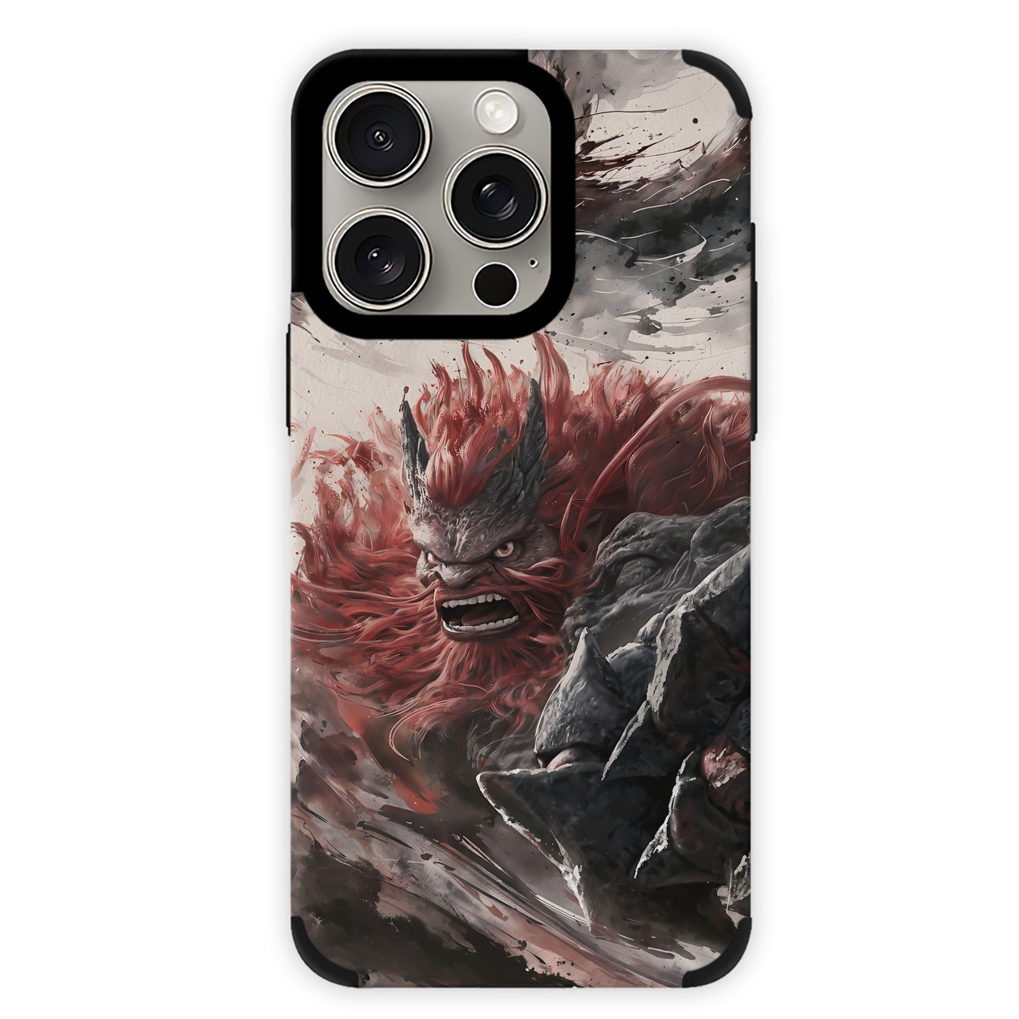 （画像用） Ne Zha 2 ナタ 魔童の大暴れ 【iPhone15ProMax対応】 PUレザー スマホケース 耐衝撃＆黄変防止