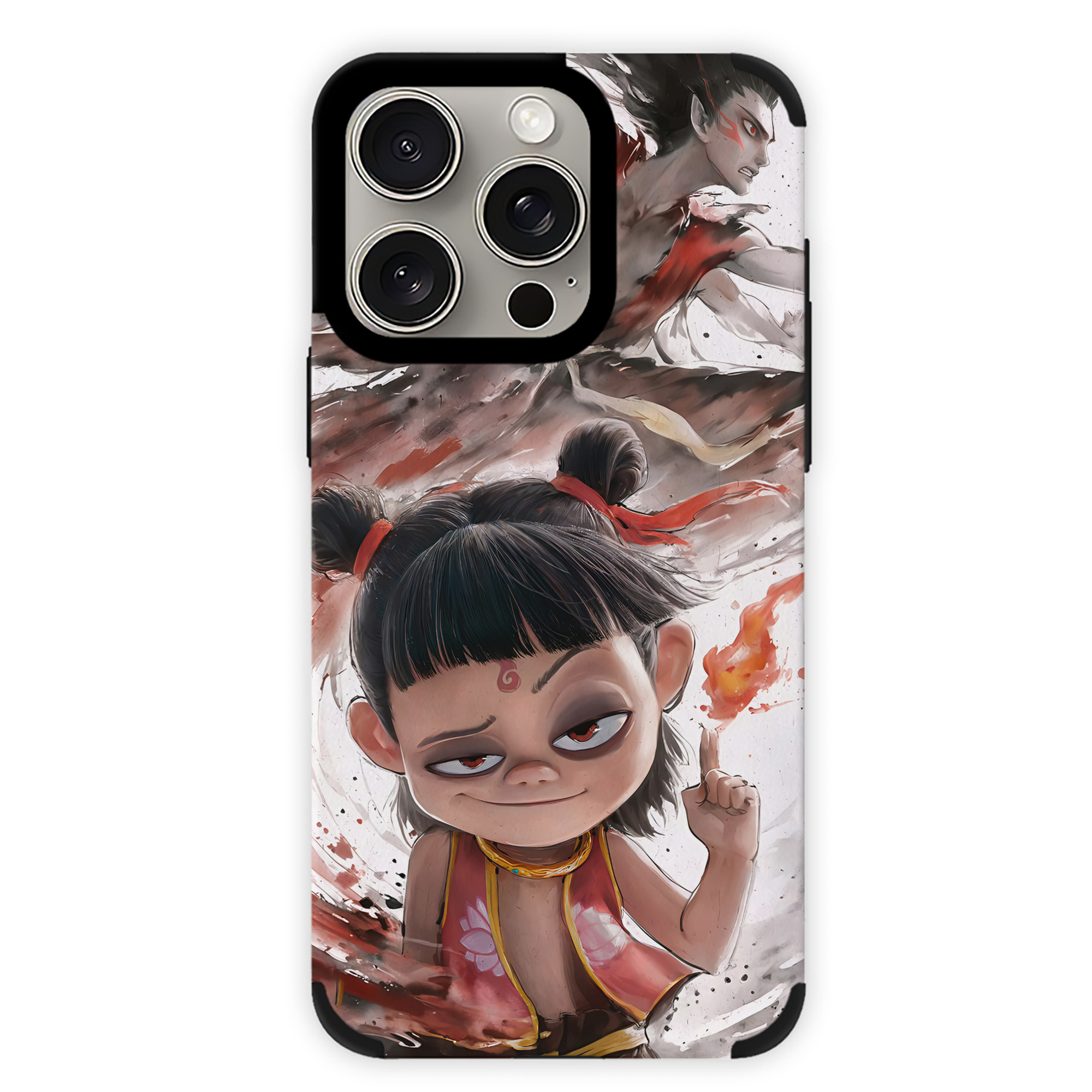 （画像用） Ne Zha 2 ナタ 魔童の大暴れ 【iPhone15ProMax対応】 PUレザー スマホケース 耐衝撃＆黄変防止