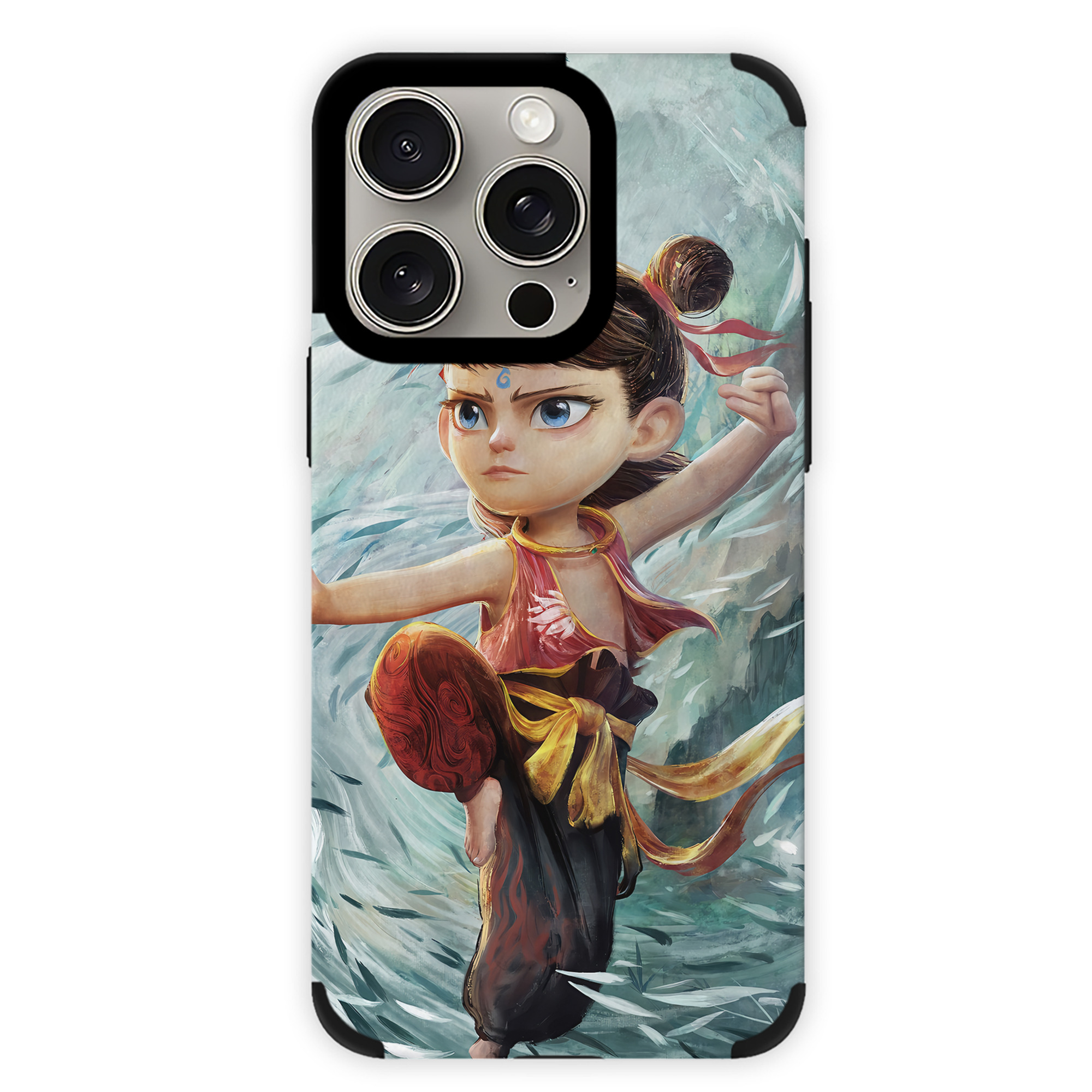 （画像用） Ne Zha 2 ナタ 魔童の大暴れ 【iPhone15ProMax対応】 PUレザー スマホケース 耐衝撃＆黄変防止
