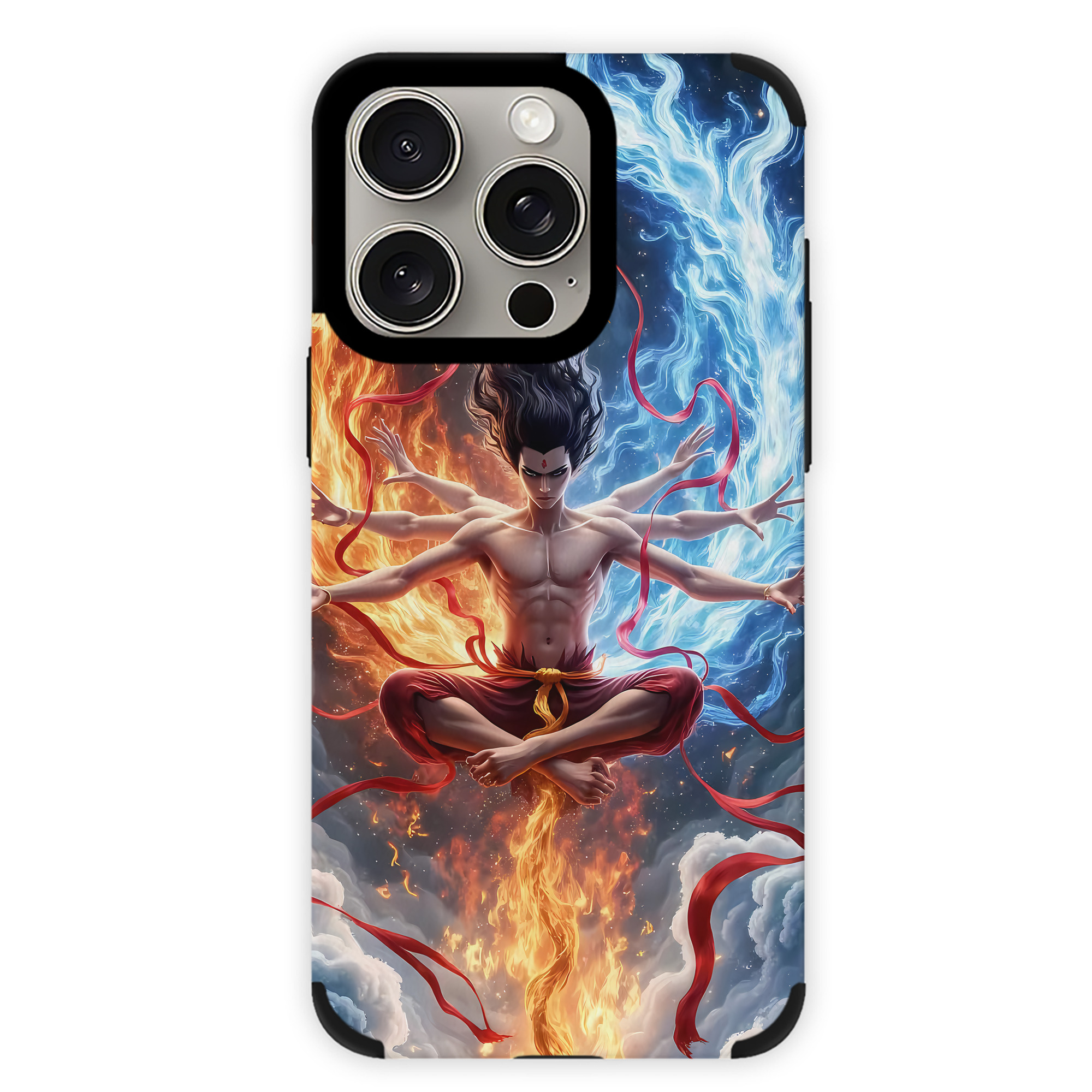 （画像用） Ne Zha 2 ナタ 魔童の大暴れ 【iPhone15ProMax対応】 PUレザー スマホケース 耐衝撃＆黄変防止