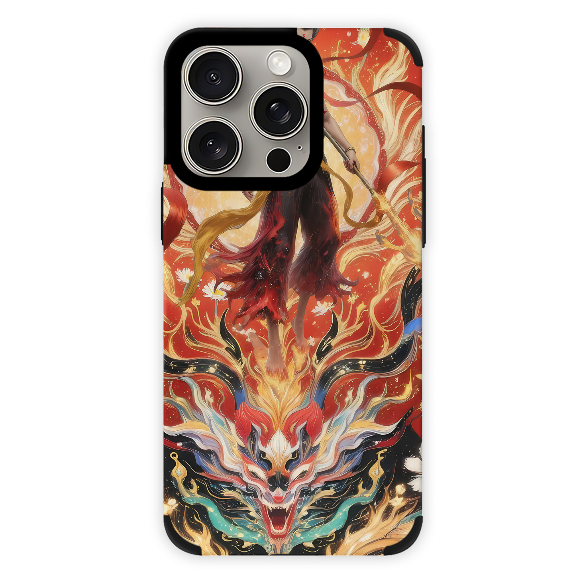 （画像用） Ne Zha 2 ナタ 魔童の大暴れ 【iPhone15ProMax対応】 PUレザー スマホケース 耐衝撃＆黄変防止