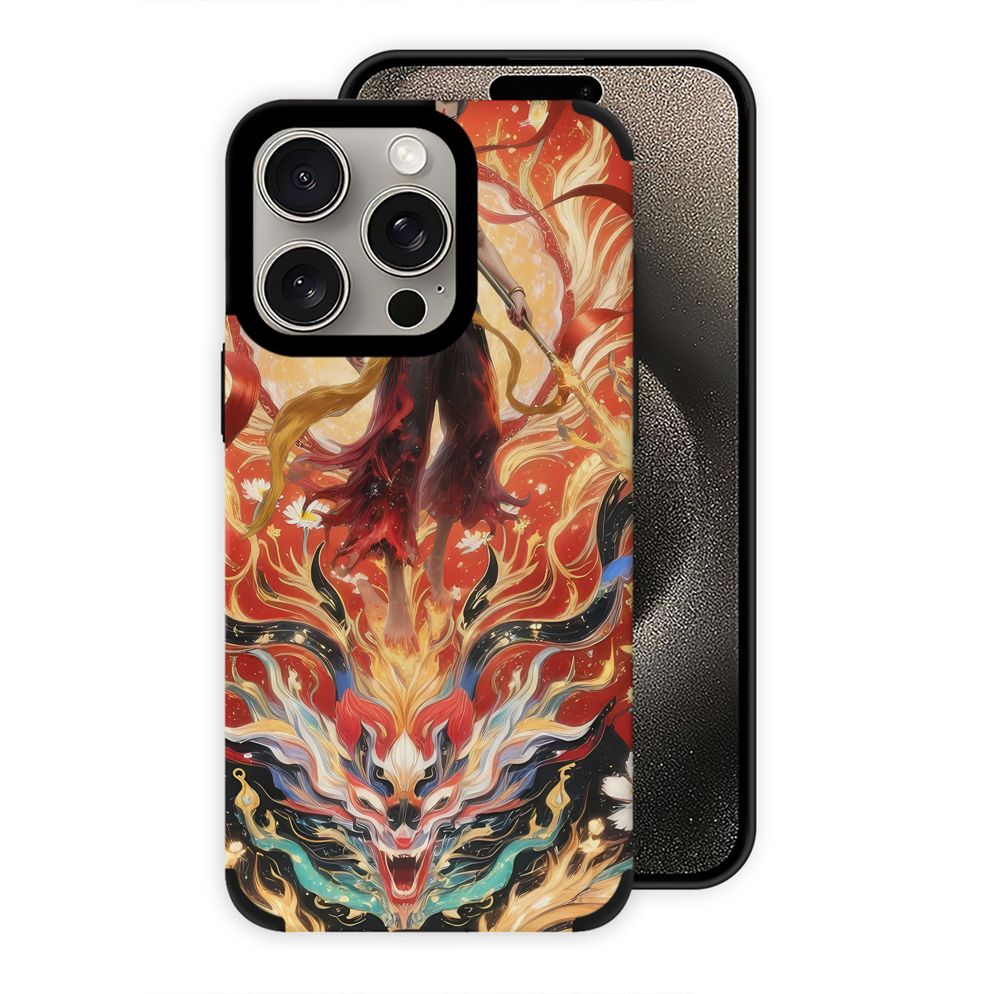 （画像用） Ne Zha 2 ナタ 魔童の大暴れ 【iPhone15ProMax対応】 PUレザー スマホケース 耐衝撃＆黄変防止