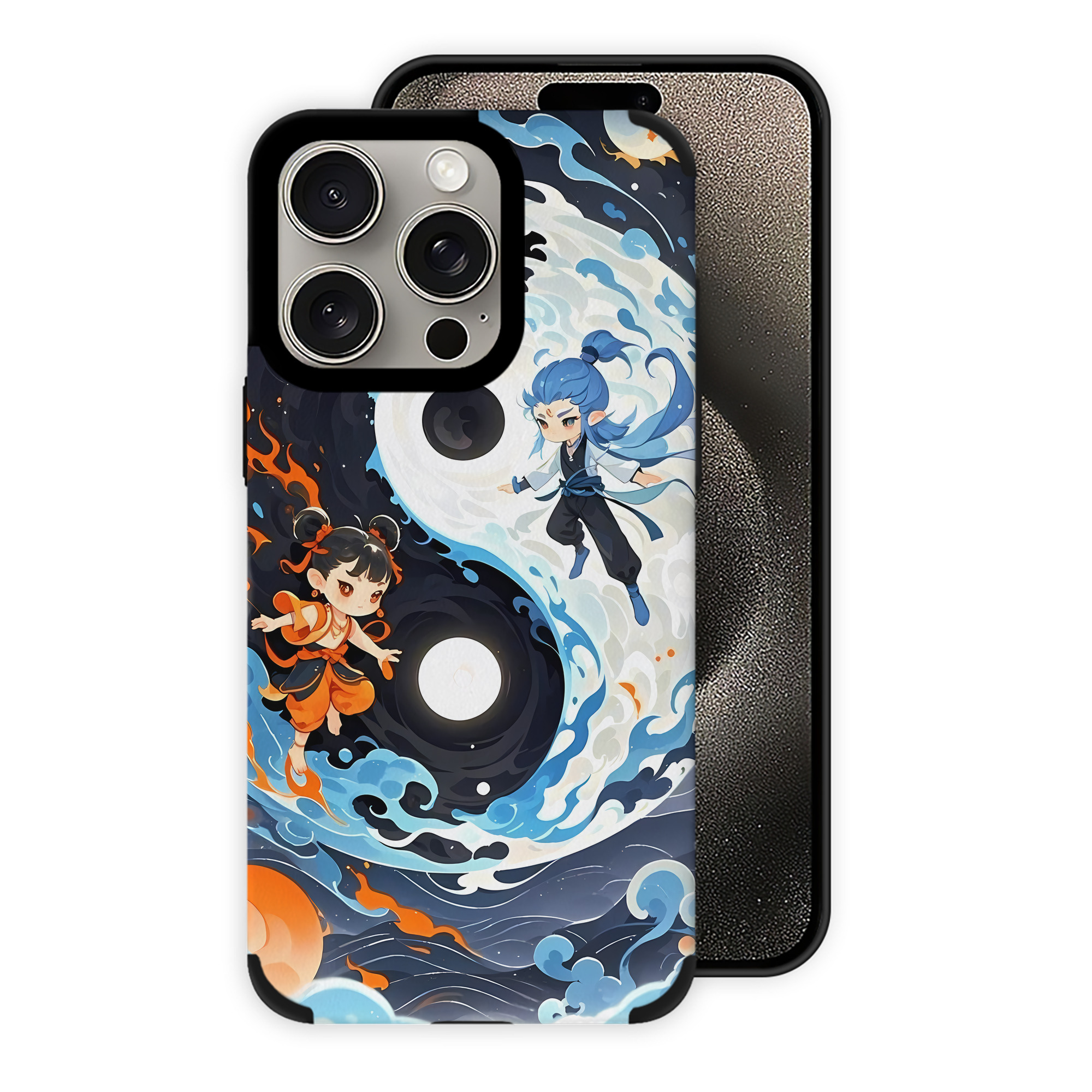 （画像用） Ne Zha 2 ナタ 魔童の大暴れ 【iPhone15ProMax対応】 PUレザー スマホケース 耐衝撃＆黄変防止