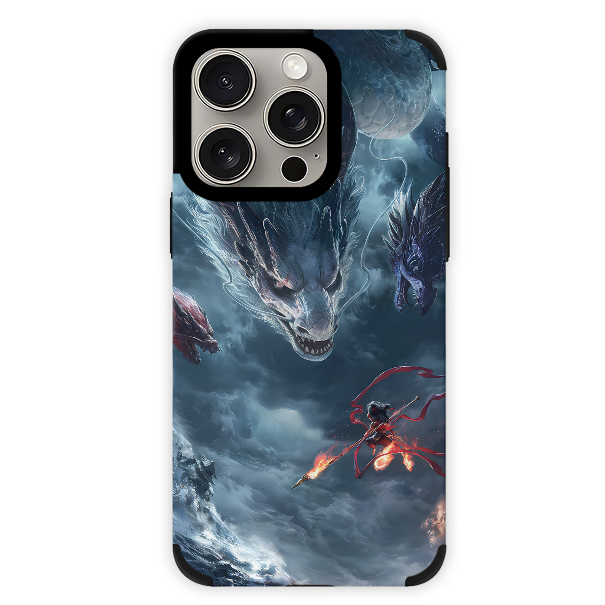 （画像用） Ne Zha 2 ナタ 魔童の大暴れ 【iPhone15ProMax対応】 PUレザー スマホケース 耐衝撃＆黄変防止