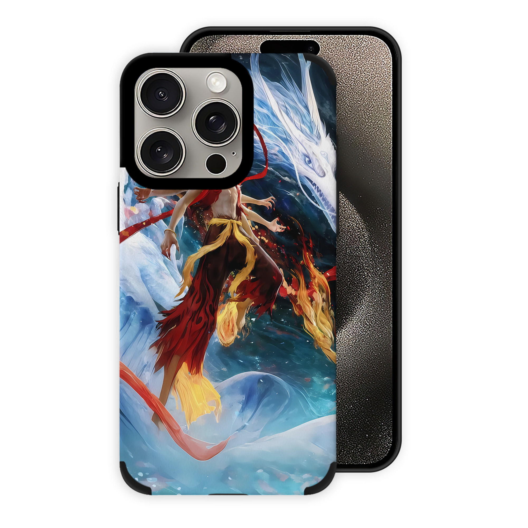 （画像用） Ne Zha 2 ナタ 魔童の大暴れ 【iPhone15ProMax対応】 PUレザー スマホケース 耐衝撃＆黄変防止