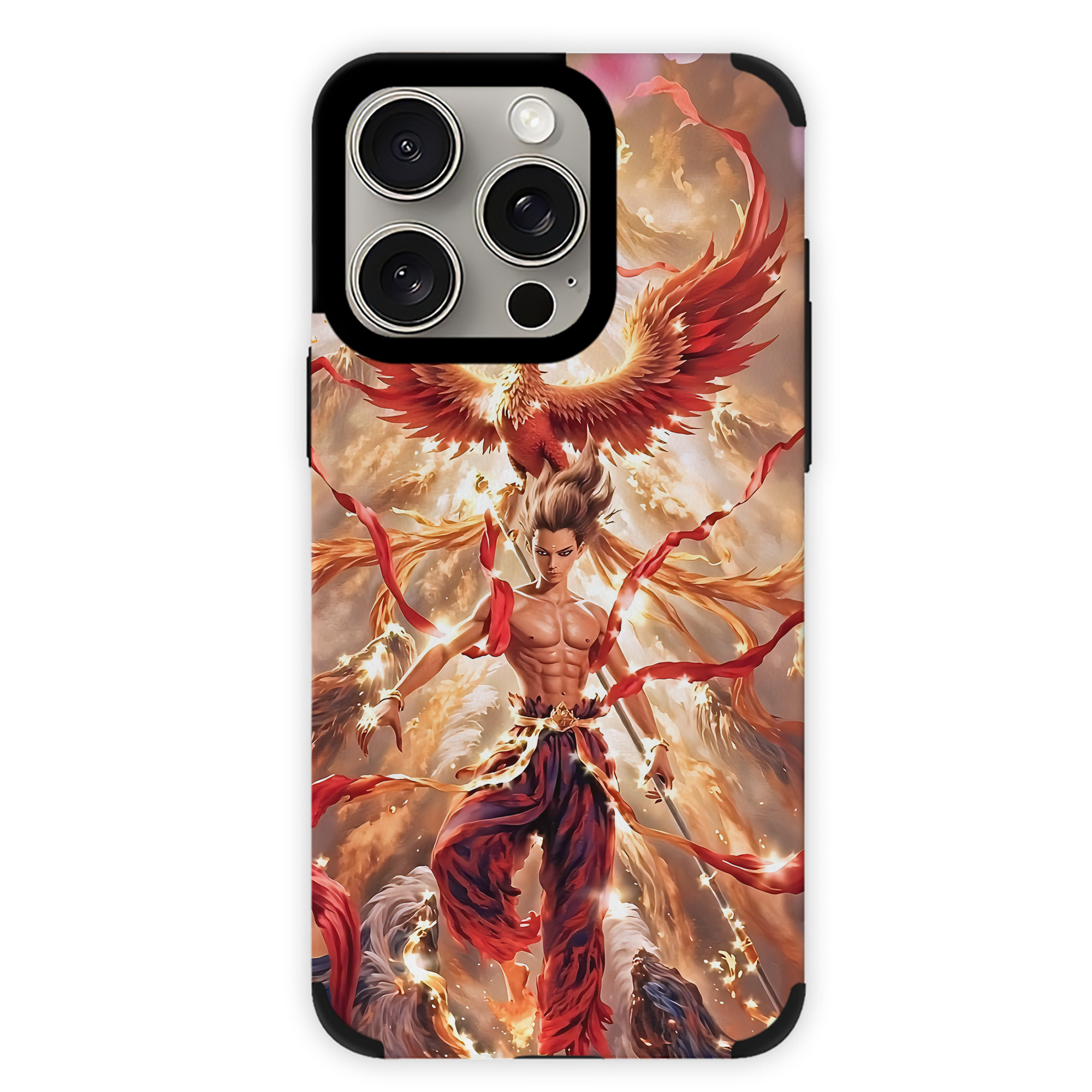 （画像用） Ne Zha 2 ナタ 魔童の大暴れ 【iPhone15ProMax対応】 PUレザー スマホケース 耐衝撃＆黄変防止