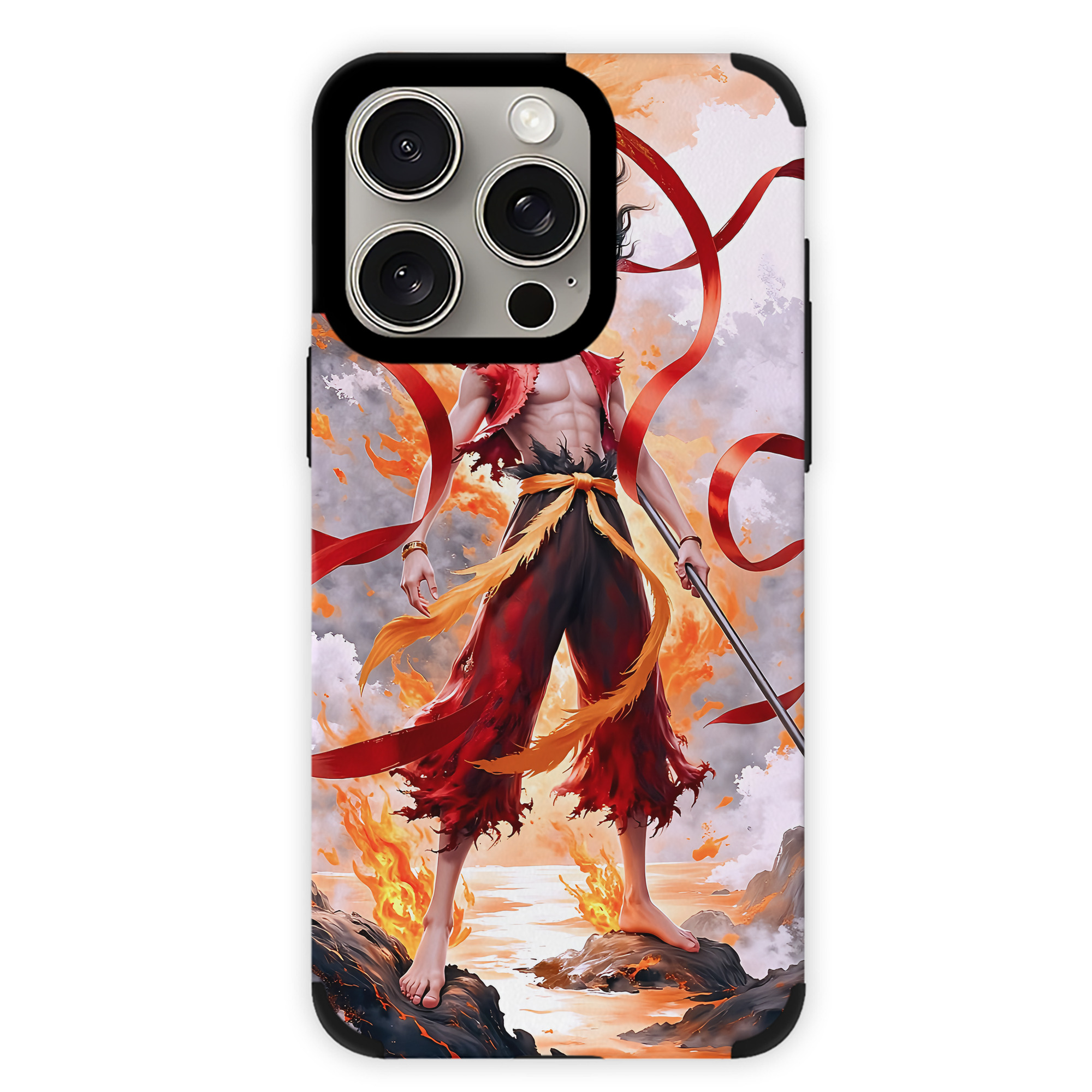 （画像用） Ne Zha 2 ナタ 魔童の大暴れ 【iPhone15ProMax対応】 PUレザー スマホケース 耐衝撃＆黄変防止