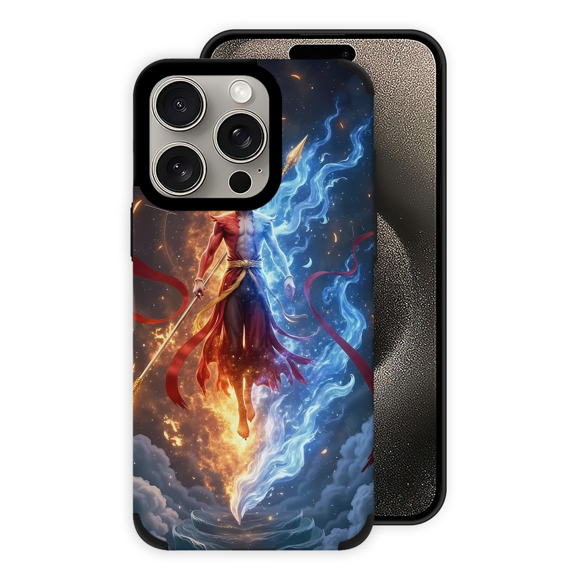 （画像用） Ne Zha 2 ナタ 魔童の大暴れ 【iPhone15ProMax対応】 PUレザー スマホケース 耐衝撃＆黄変防止