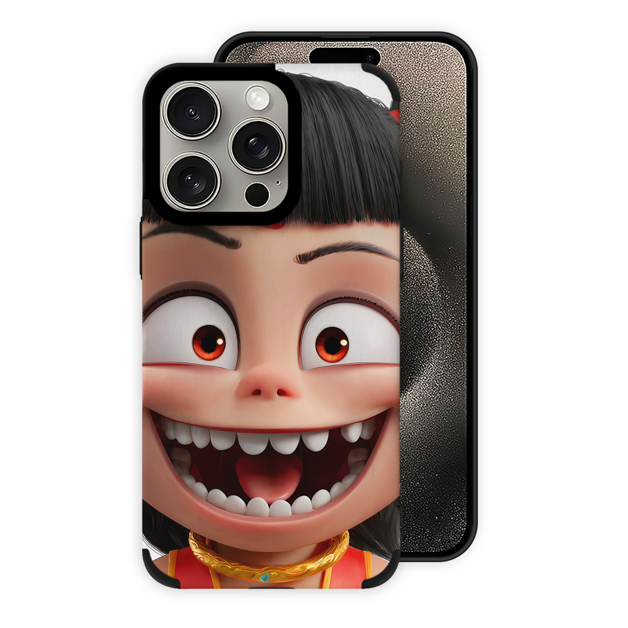（画像用） Ne Zha 2 ナタ 魔童の大暴れ 【iPhone15ProMax対応】 PUレザー スマホケース 耐衝撃＆黄変防止